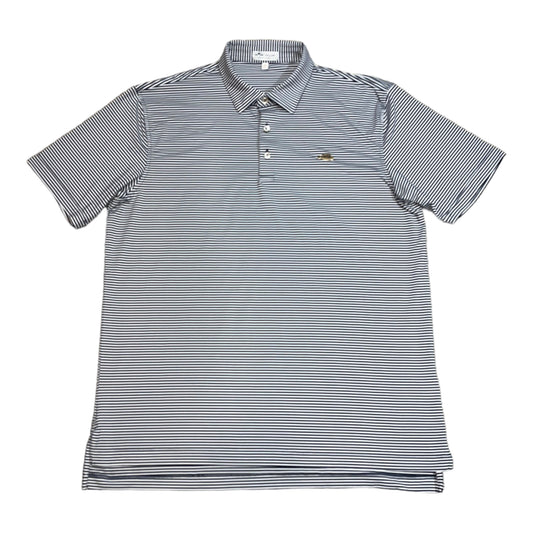Peter Millar Summer Comfort Striped Athletic Golf Polo - LARGE
