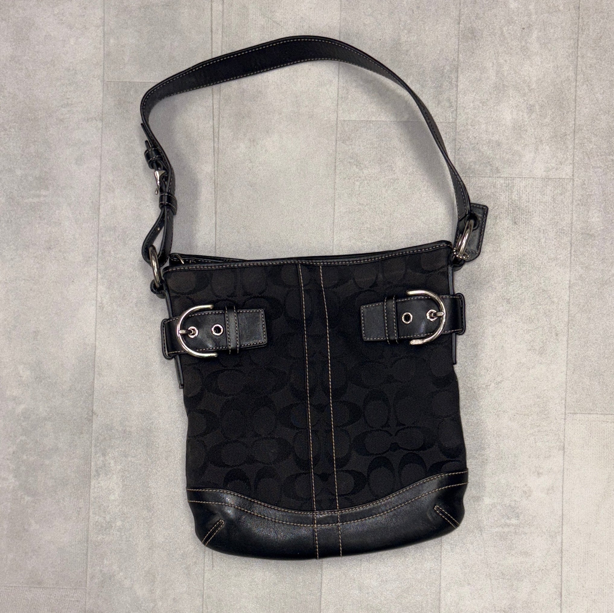 Vintage Authentic Coach SoHo Signature Slim Jacquard Fabric