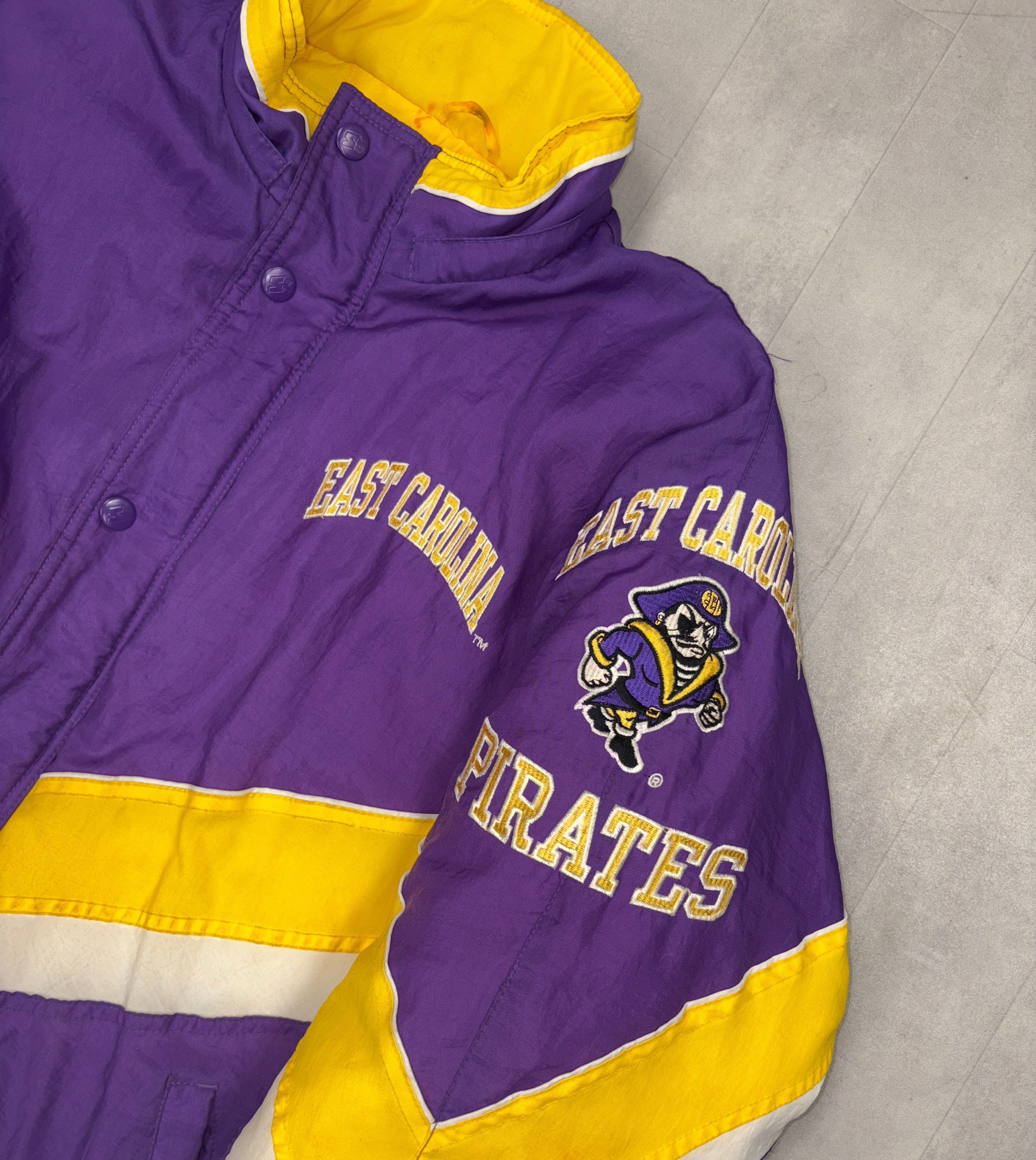 Vintage East Carolina Pirates Starter Puffer Jacket - XL