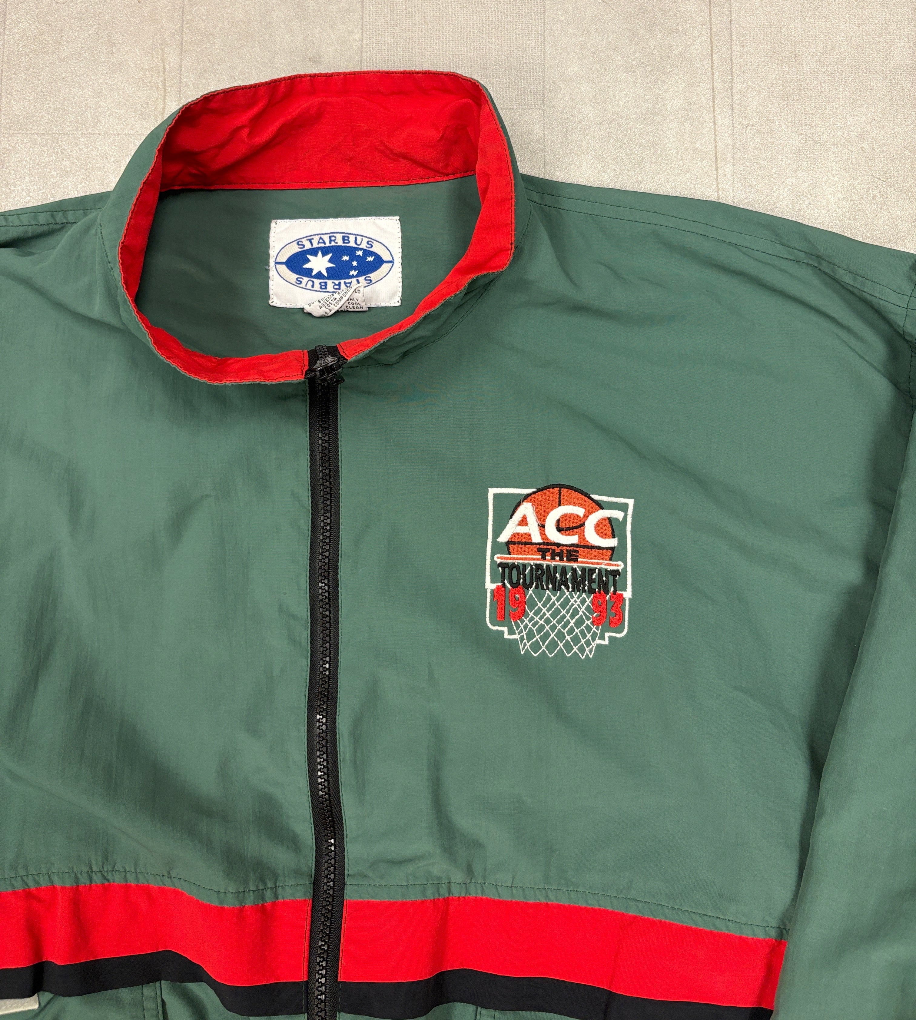 Vintage 1993 ACC The Tournament Full Zip Windbreaker Jacket - XL