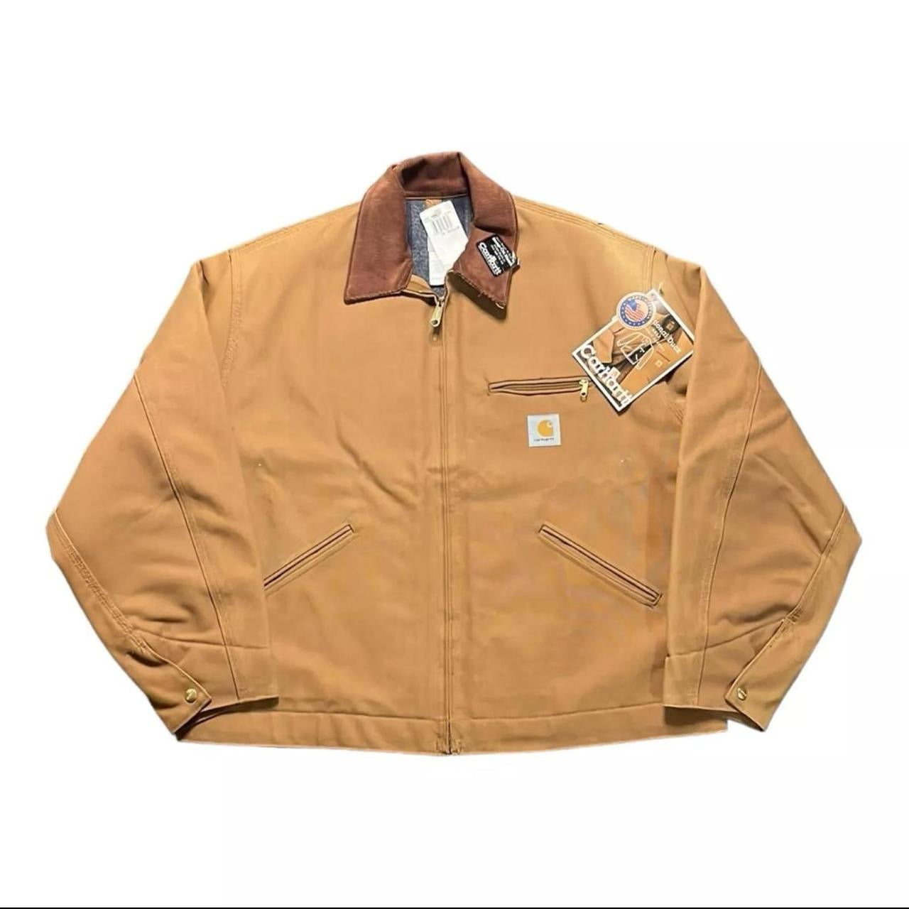 Vintage Carhartt JO1 BRN Full Zip Detroit Blanket Lined Jacket Brown - XXL