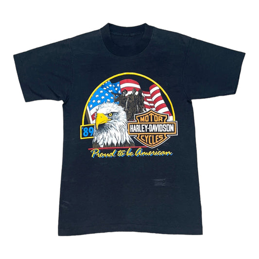 Vintage 80’s Harley Davidson Salute the Veterans Tee - SMALL