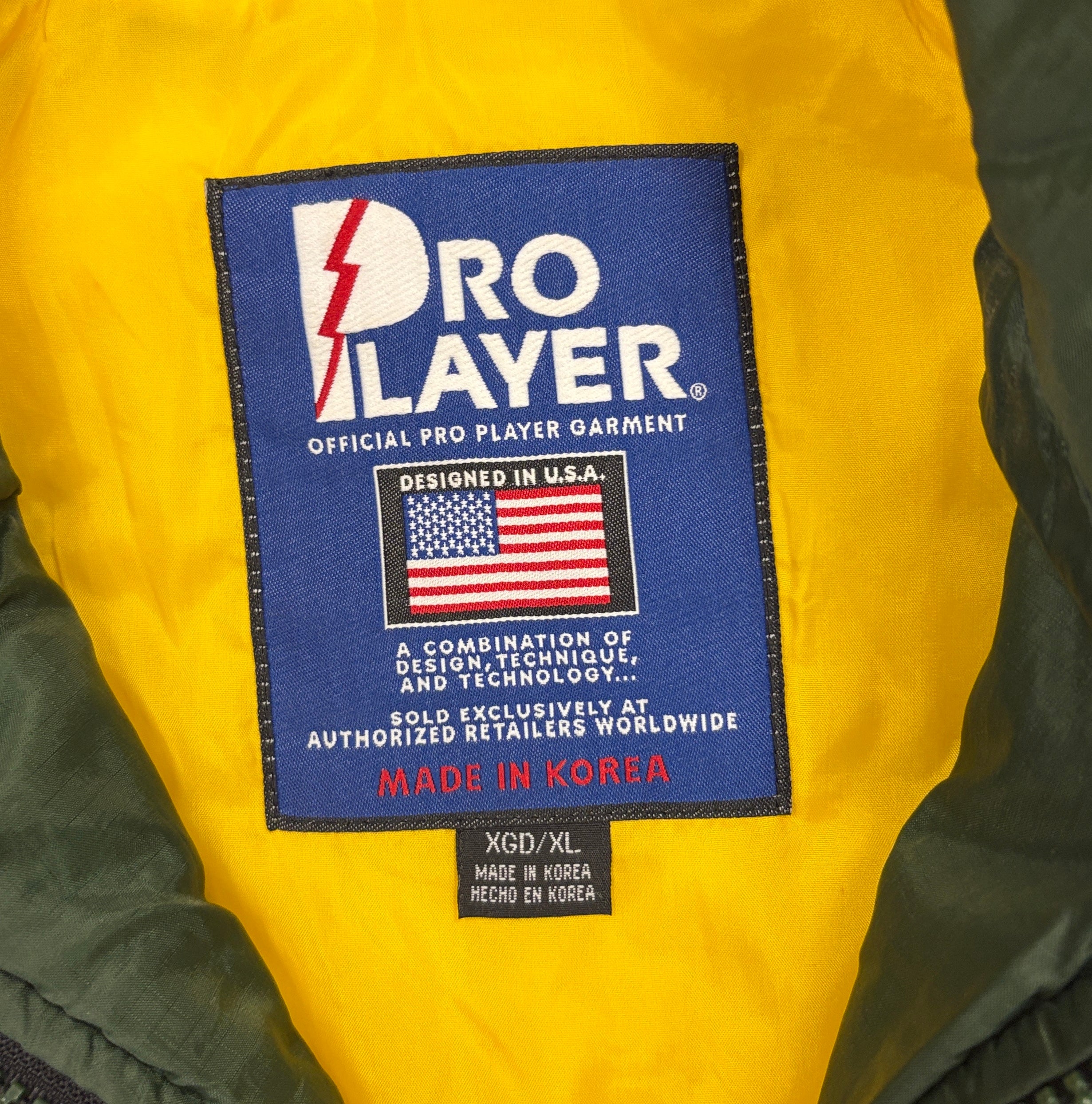 Vintage 1990s Green Bay Packers Pro Player Puffer Jacket NFL - XL