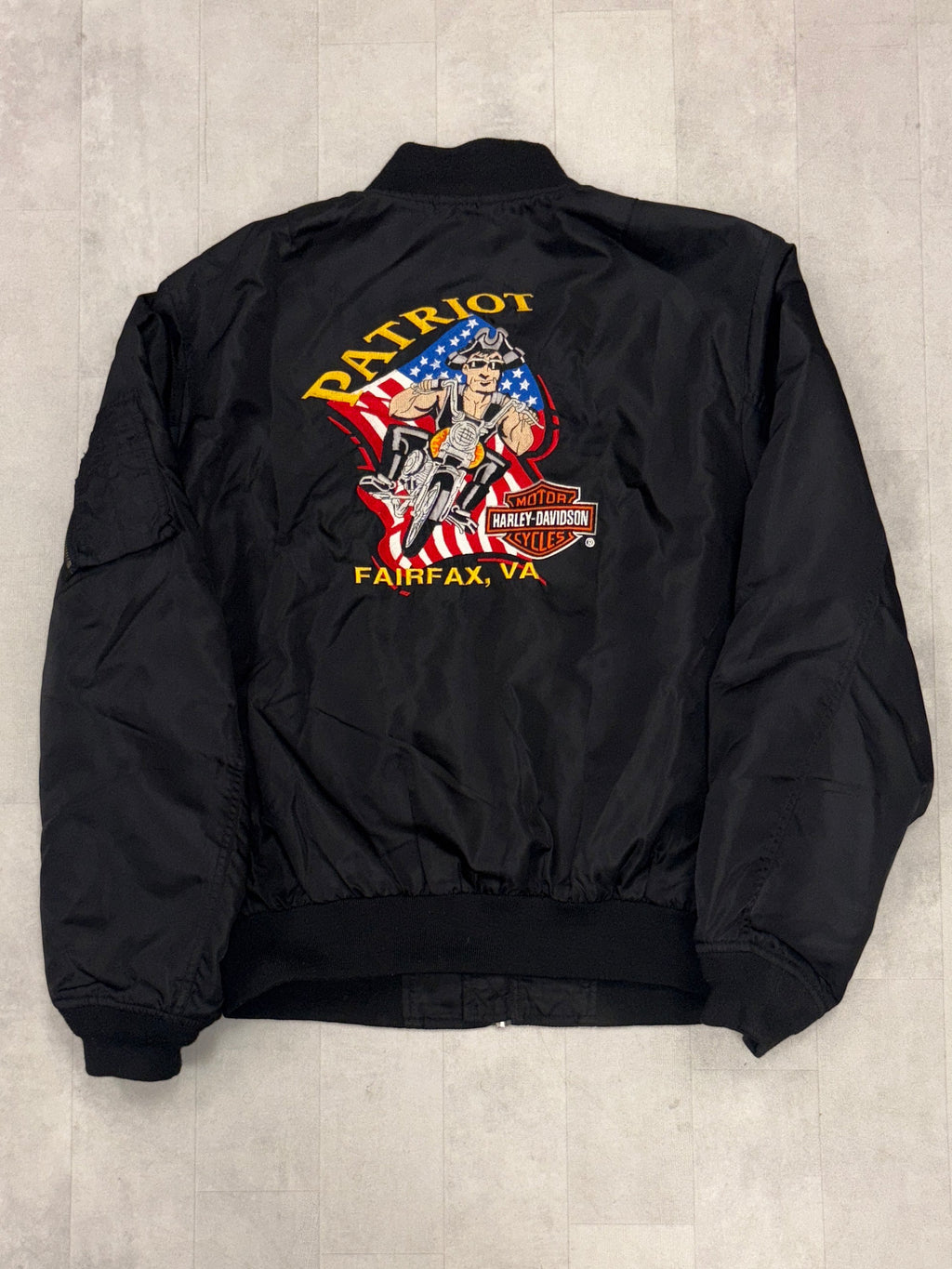 Vintage Harley Davidson Fairfax Virginia Bomber Jacket