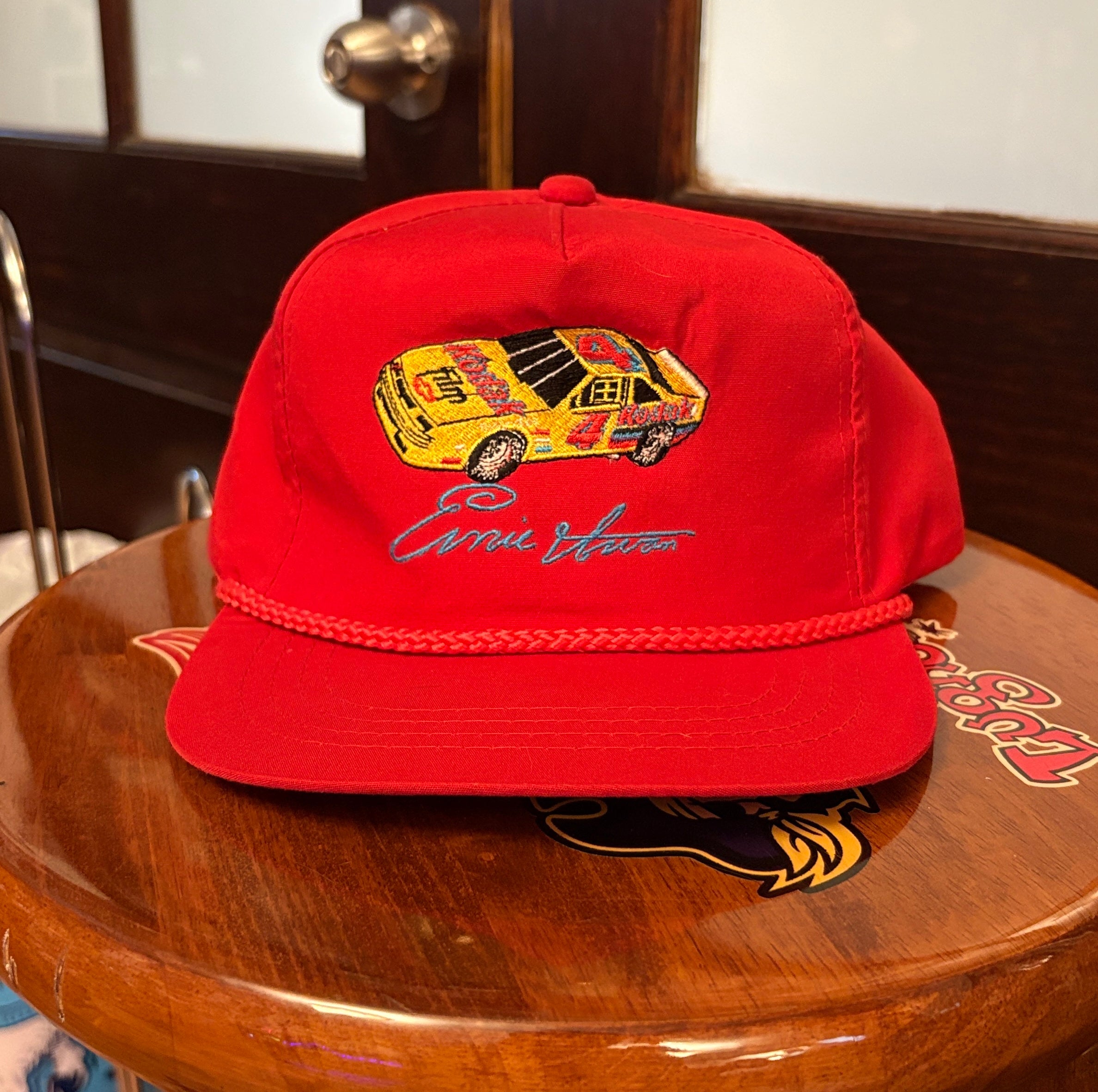 Vintage Ernie Irvin Nascar SnapBack Rope Hat