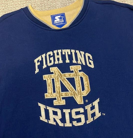 Vintage Notre Dame Fighting Irish Starter Sweater - LARGE
