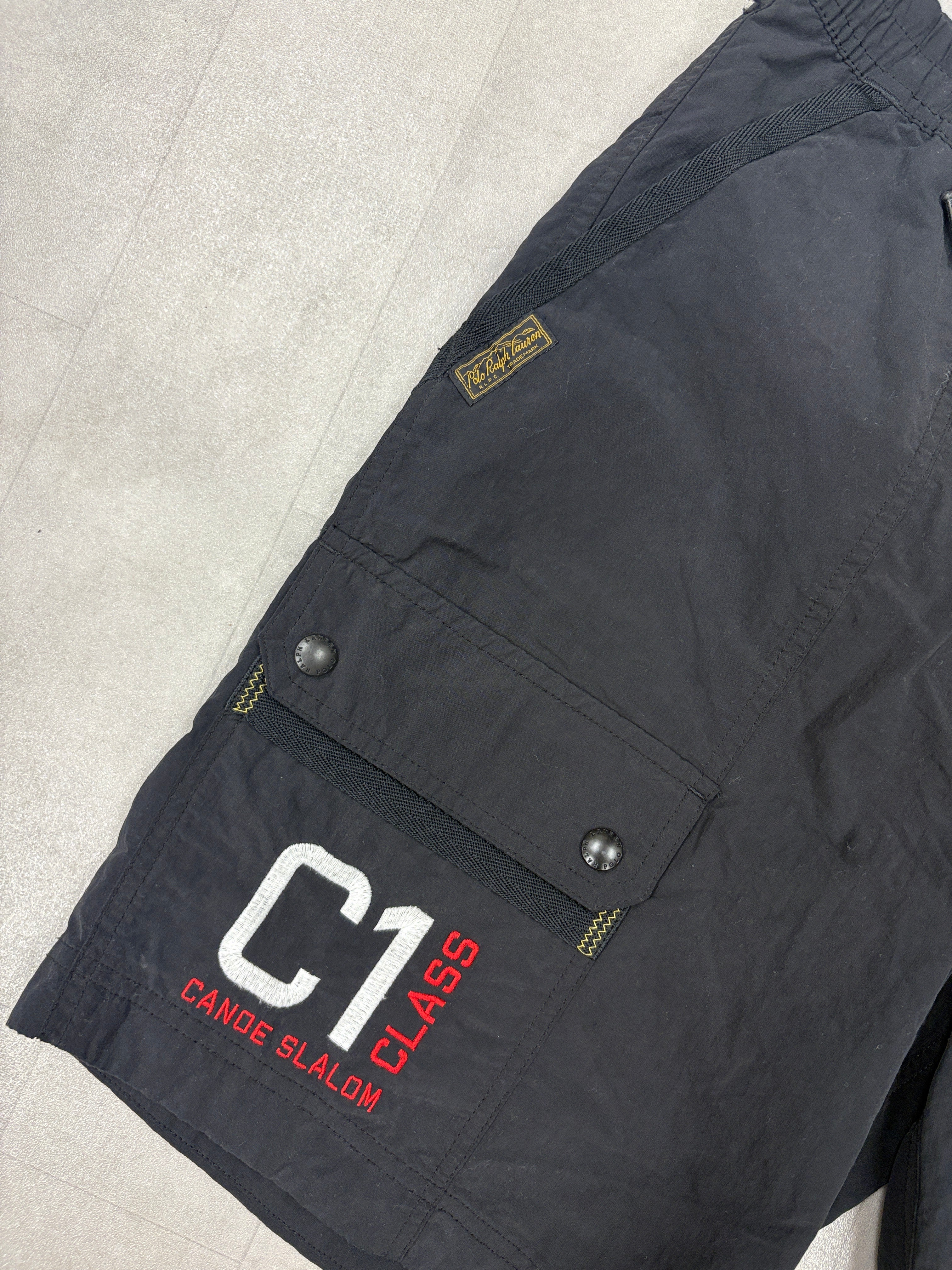 Vintage Polo Ralph Lauren Canoe Slalom C1 Mens Swim Shorts - MEDIUM