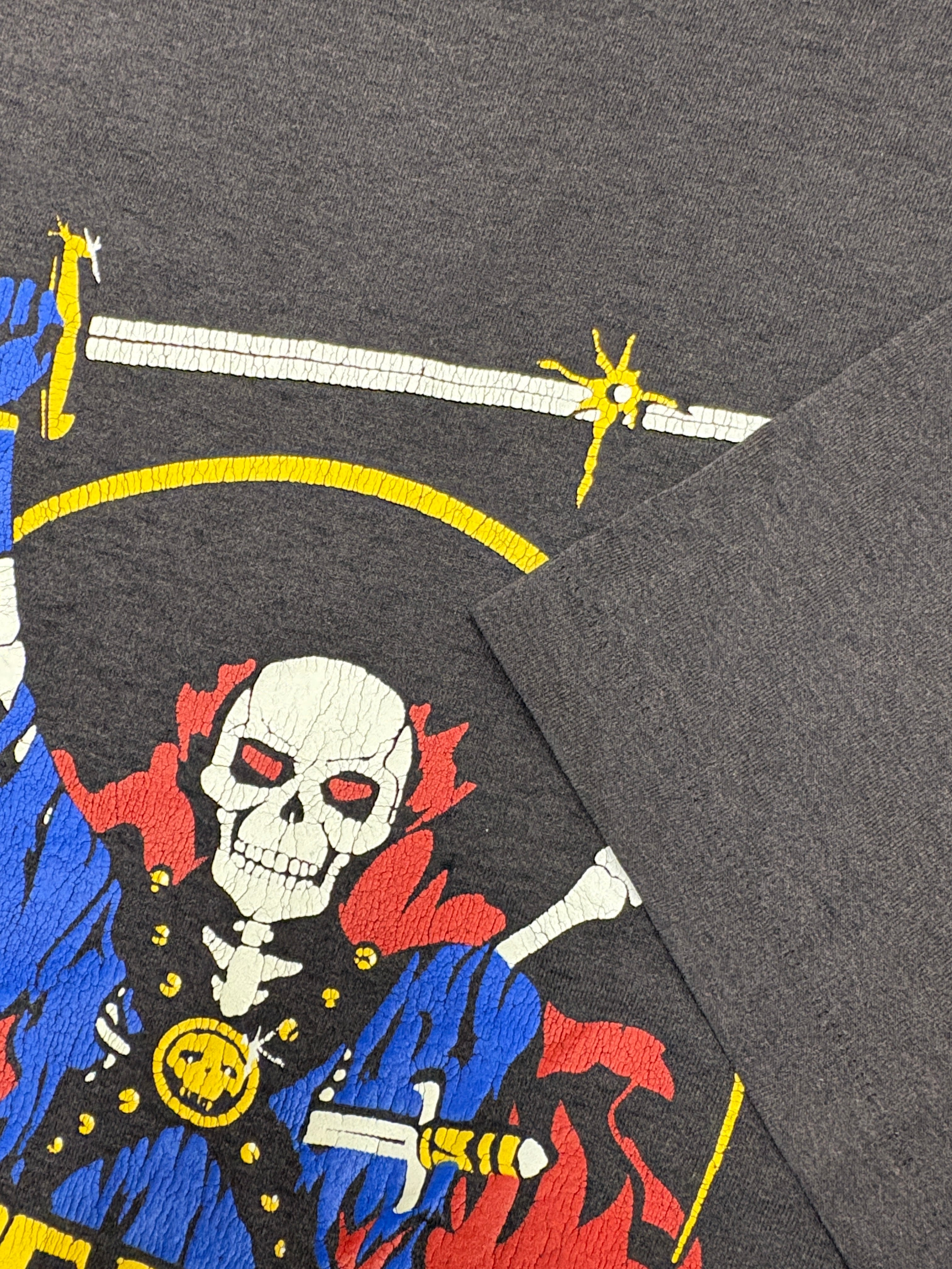 Vintage Death Before Dishonor 1987 Movie Promo Faded Black T-Shirt