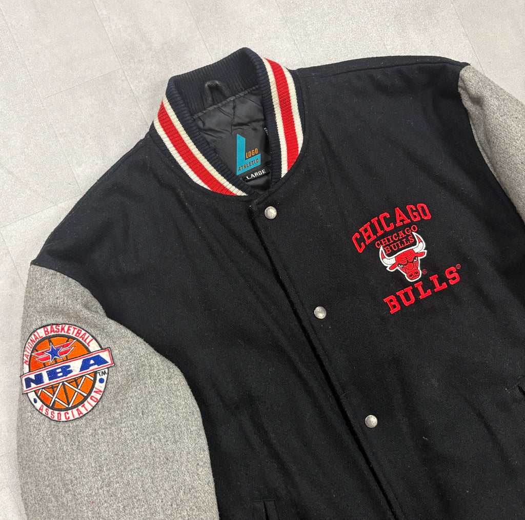 Vintage Chicago Bulls Logo Athletic Wool Varsity Jacket - LARGE