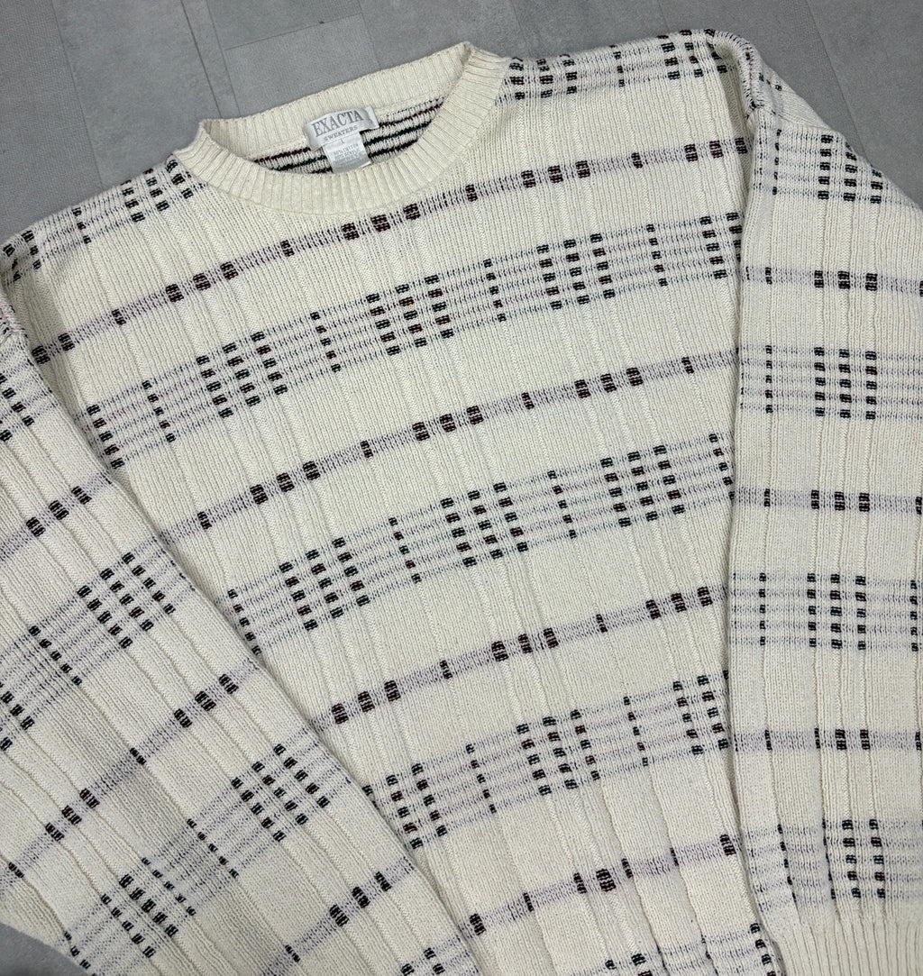 Vintage Knit Crewneck Sweater - LARGE