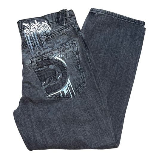 Y2K Ecko Unlimited Embroidered Denim Jeans - 38x31