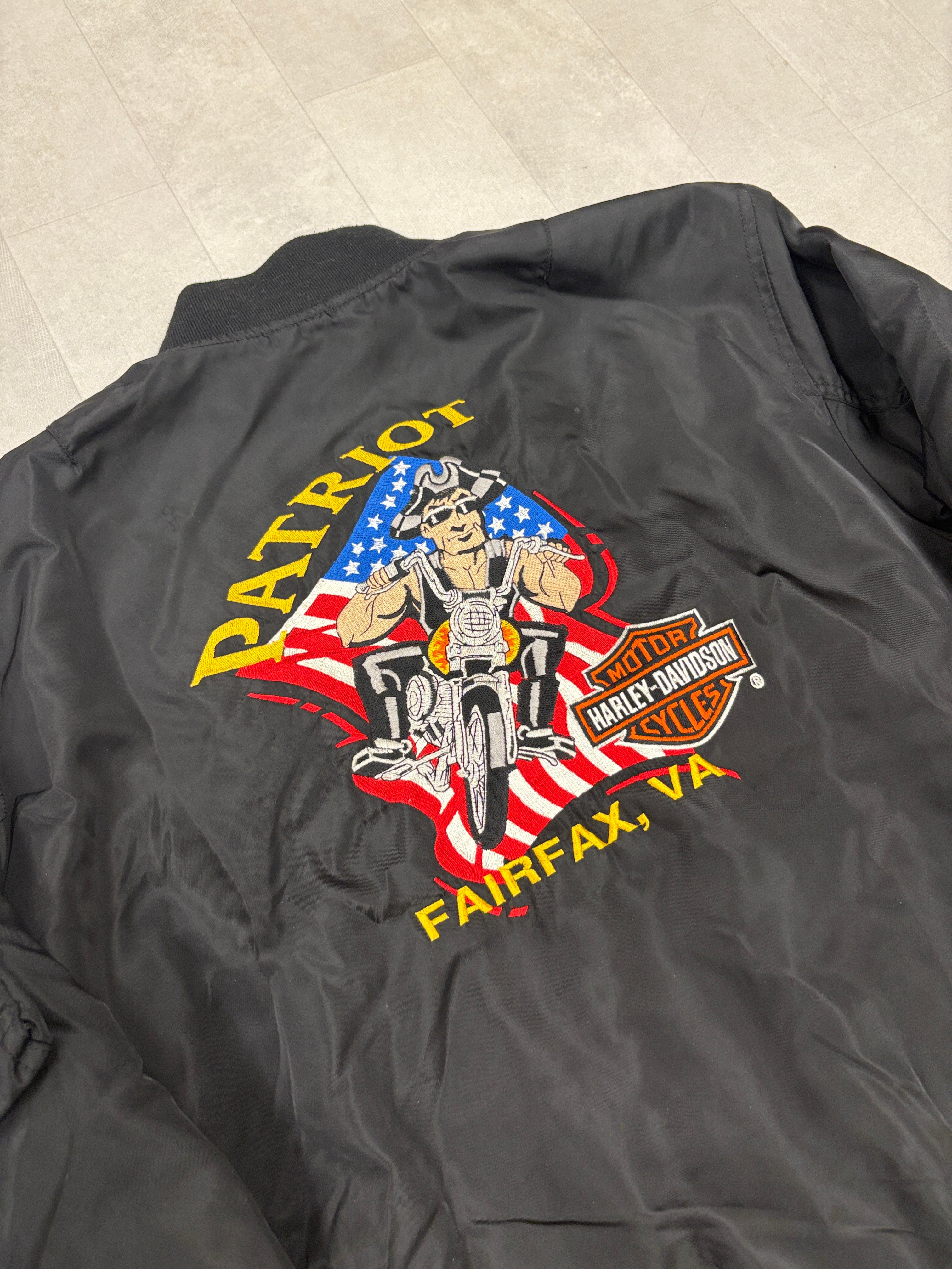 Vintage Harley Davidson Fairfax Virginia Bomber Jacket