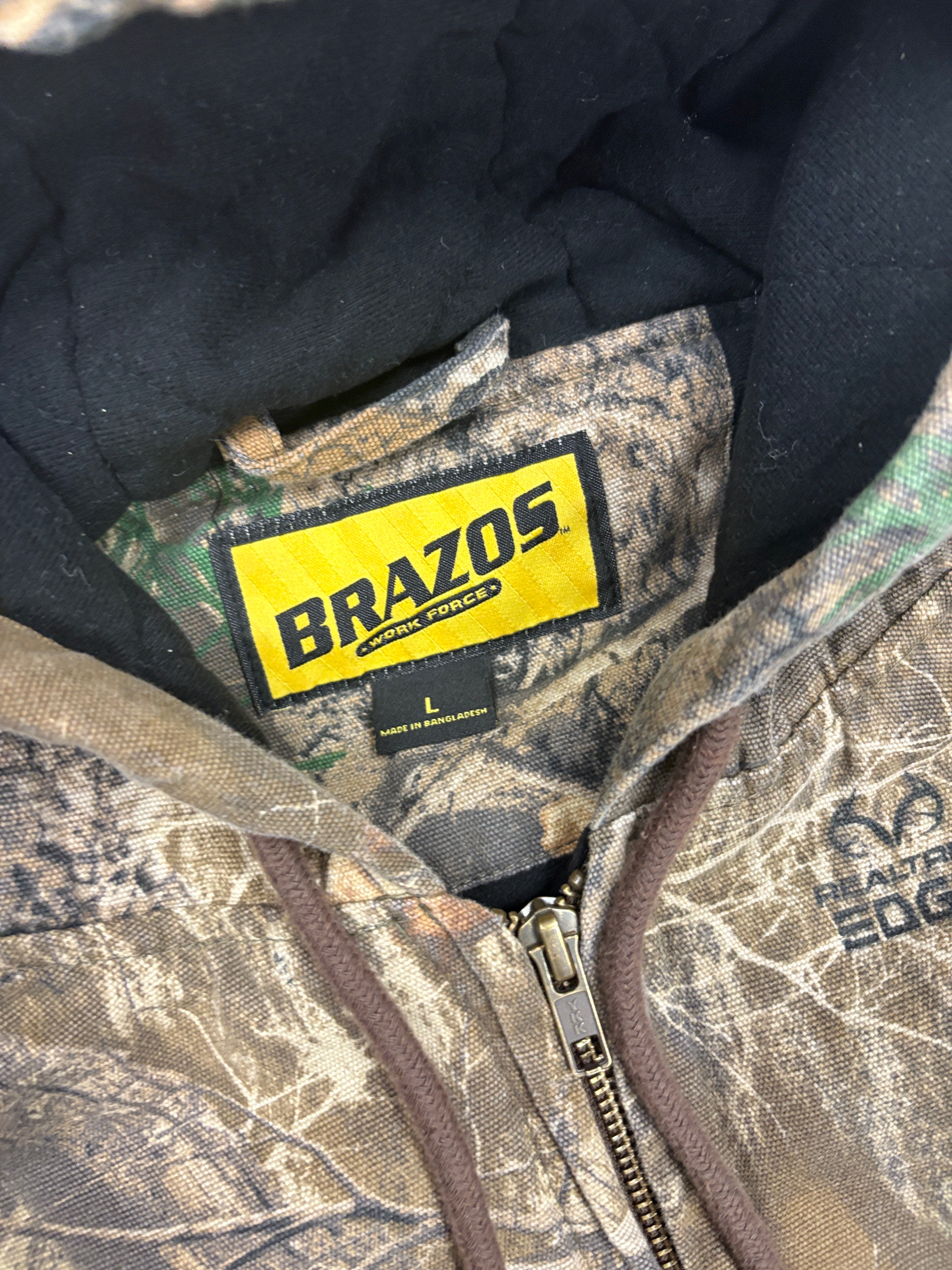 Brazos Camo Full Zip Hoodie Jacket - LARGE