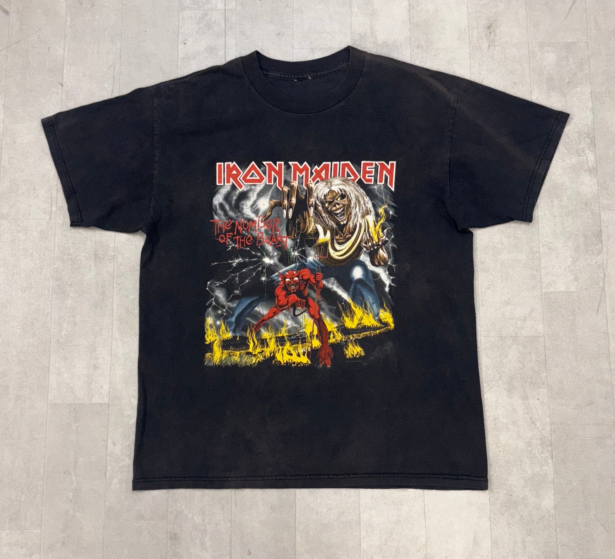 2008 IRON MAIDEN The Number Of The Beast Concert Tour Shirt - LARGE
