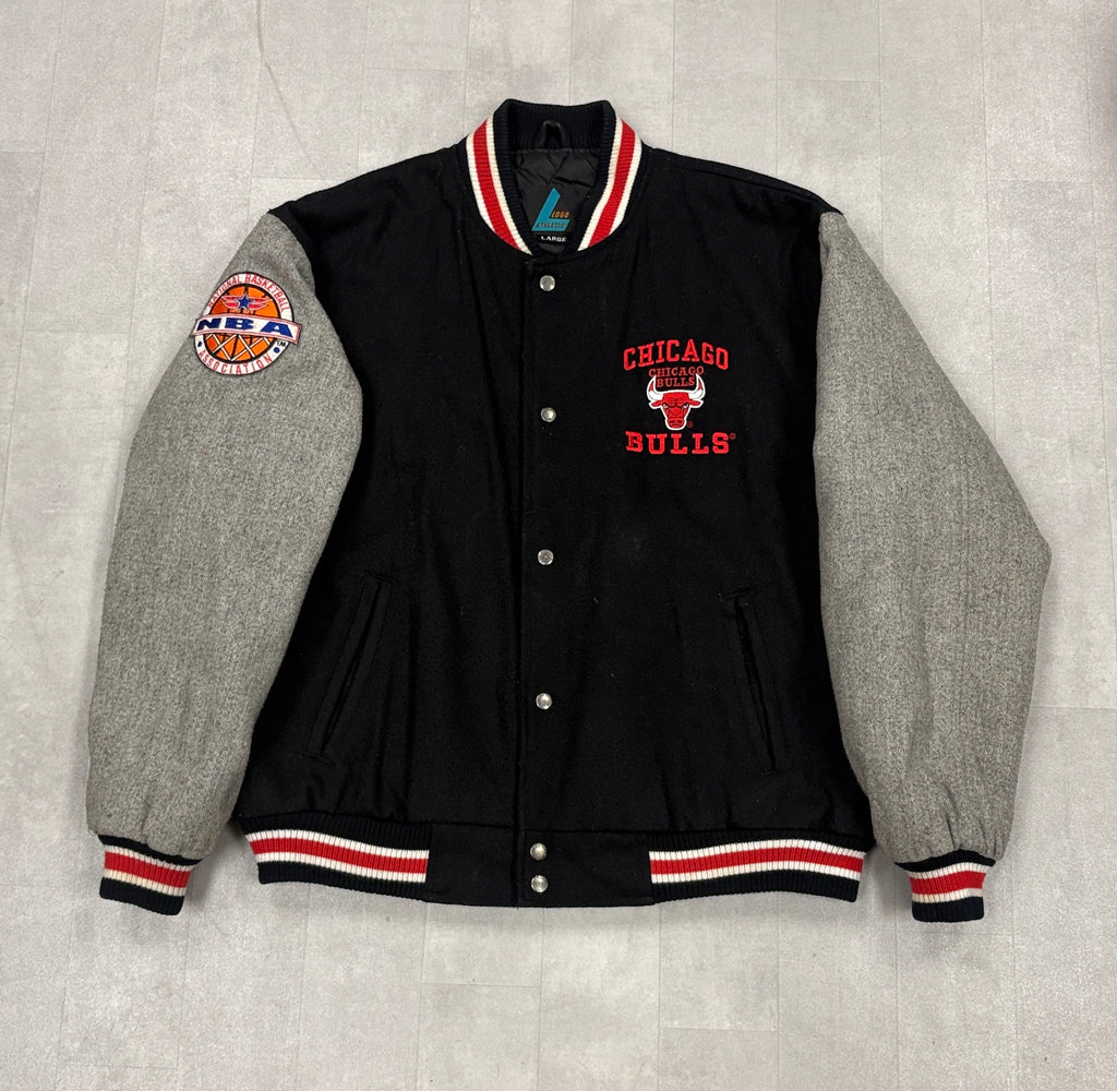 Vintage Chicago Bulls Logo Athletic Wool Varsity Jacket - LARGE