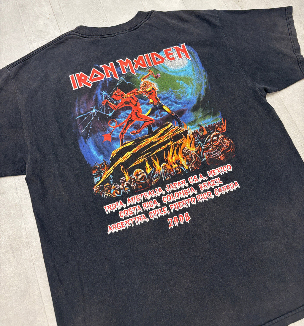 2008 IRON MAIDEN The Number Of The Beast Concert Tour Shirt - LARGE