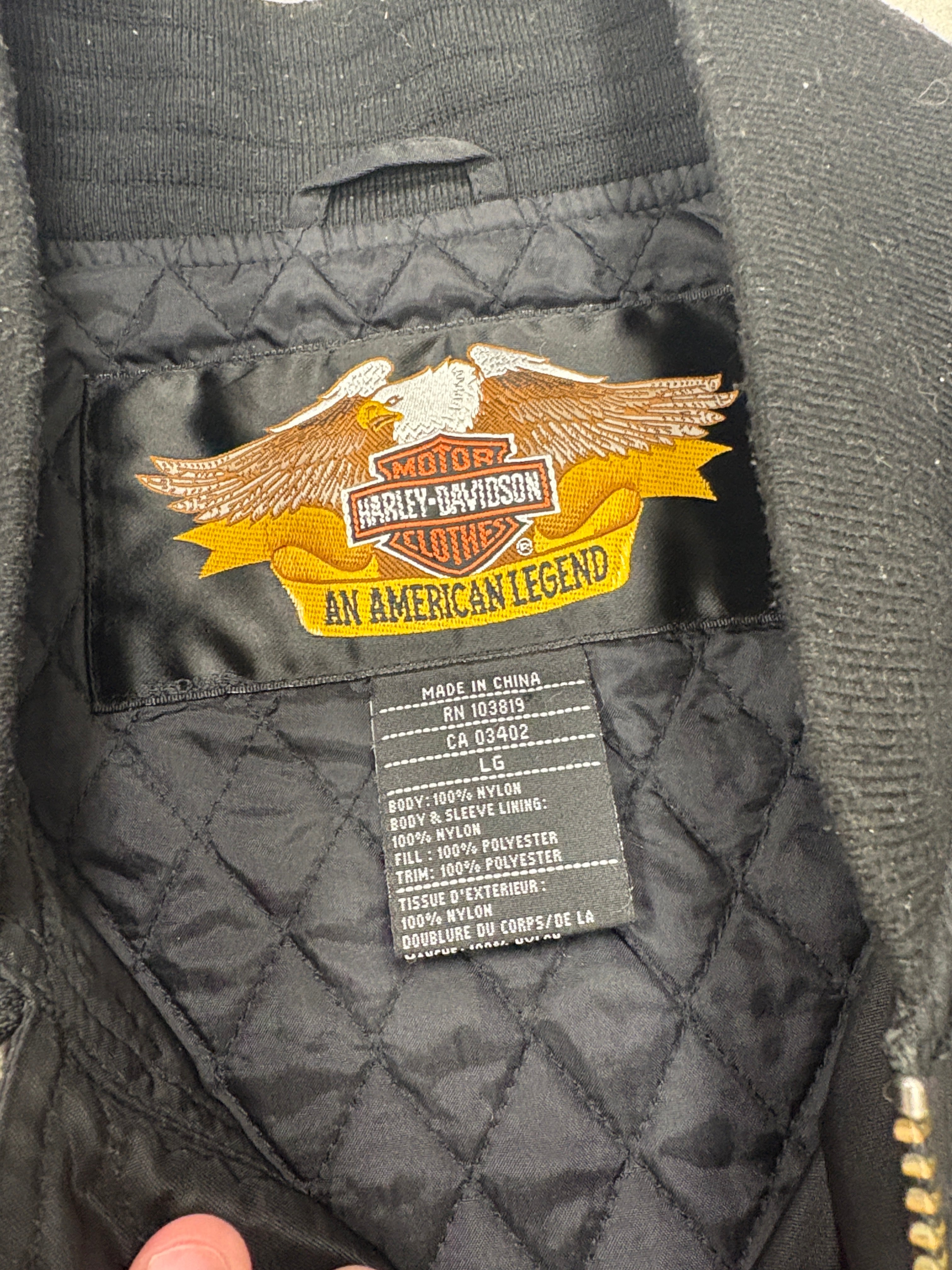 Vintage Harley Davidson Fairfax Virginia Bomber Jacket