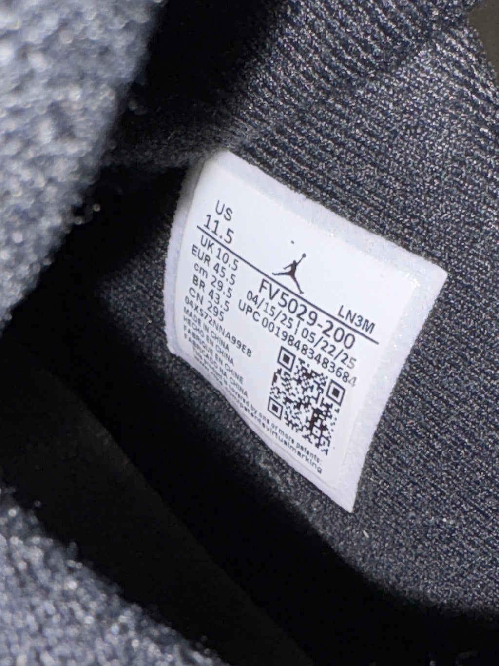 Nike Air Jordan 4 Retro Cave Stone Black Sneakers - Size 11.5