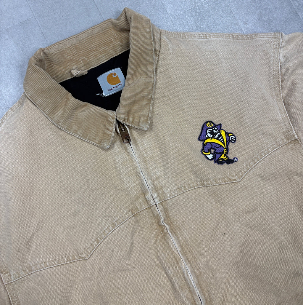 Vintage Carhartt x ECU Pirates Santa Fe Full Zip Canvas Jacket - LARGE