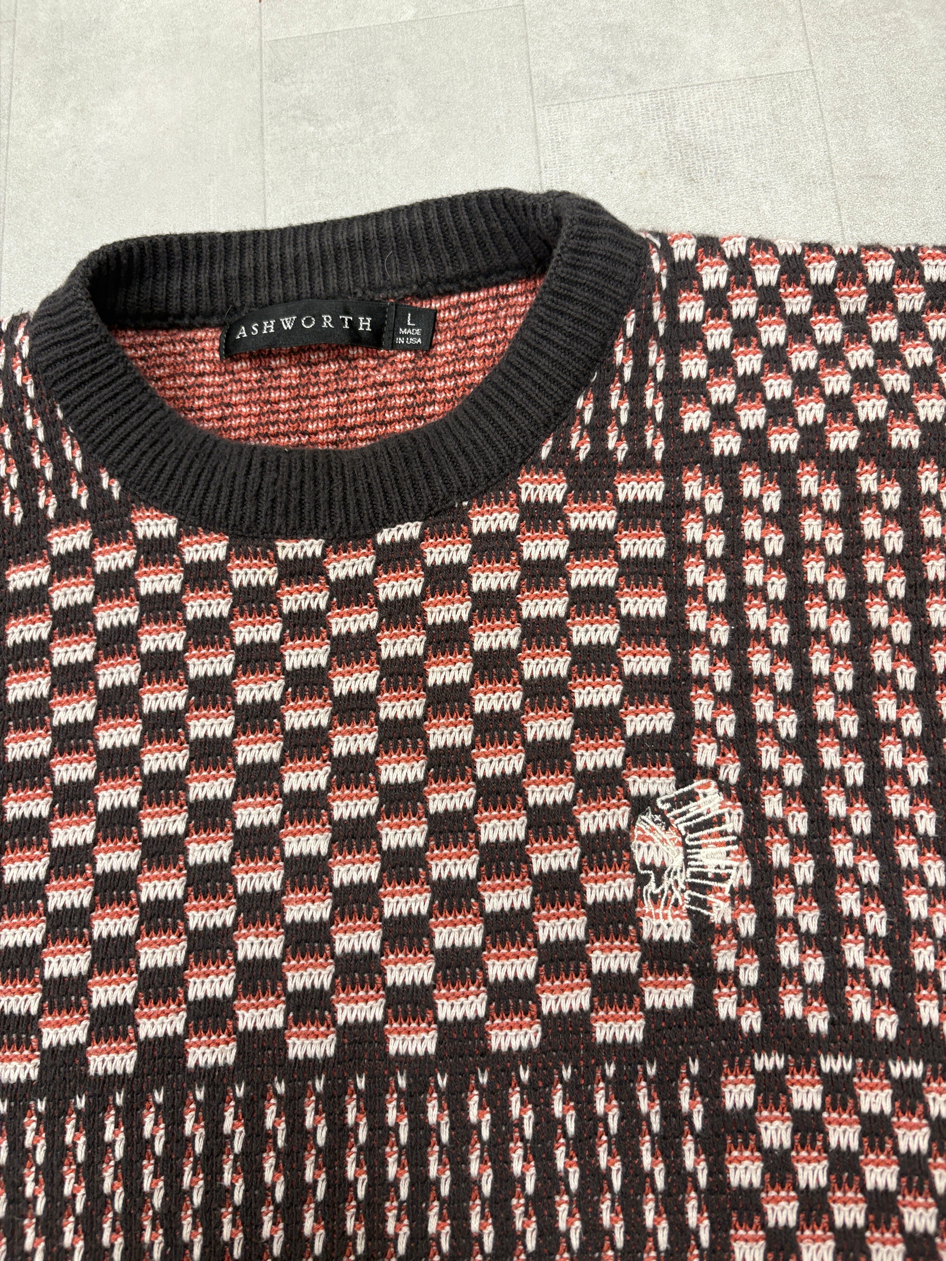 Vintage Ashworth Calumet Country Club Knitted Crewneck Sweater - LARGE