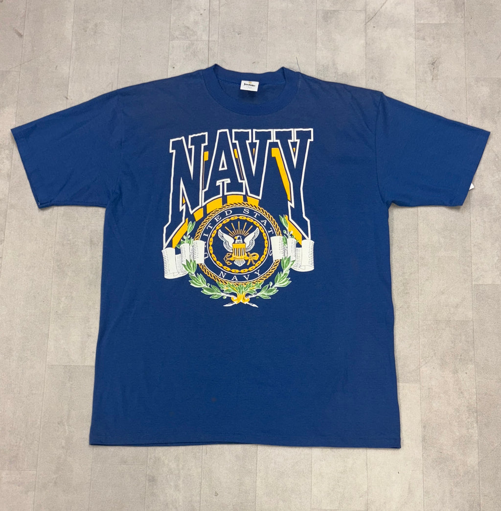 Vintage Single Stitch United States Navy Tee - XL