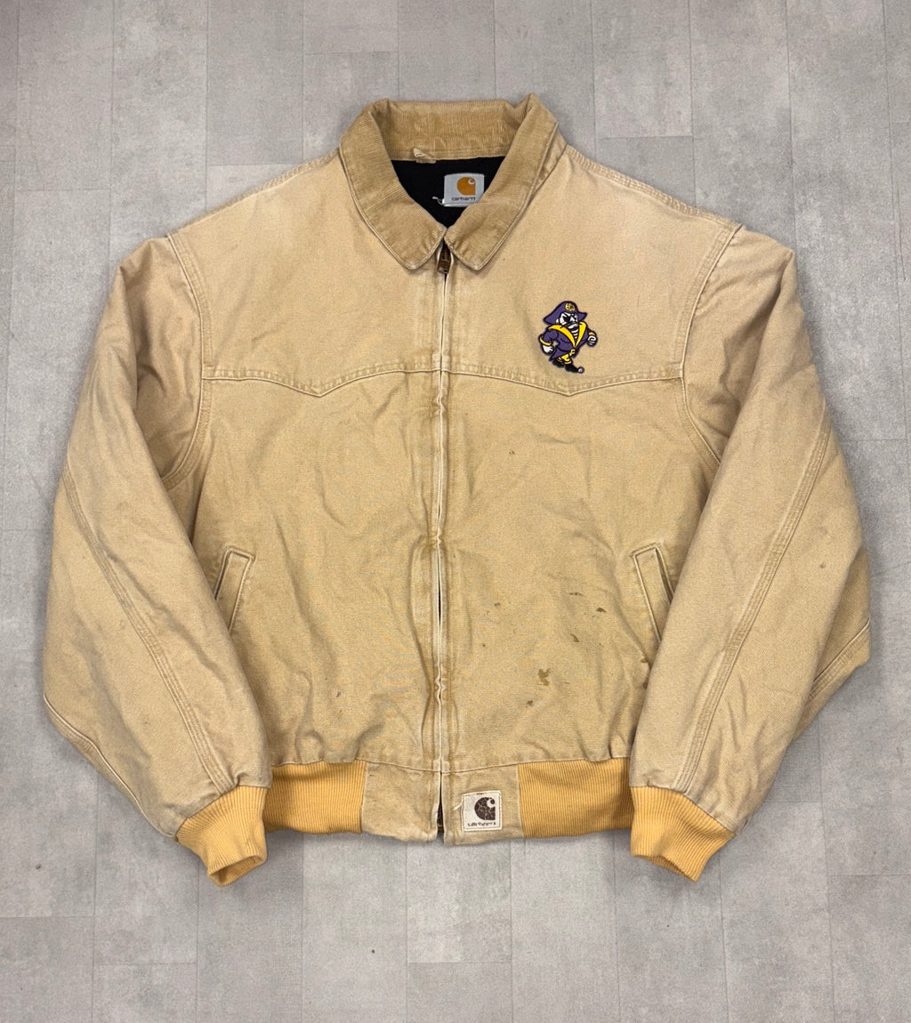 Vintage Carhartt x ECU Pirates Santa Fe Full Zip Canvas Jacket - LARGE