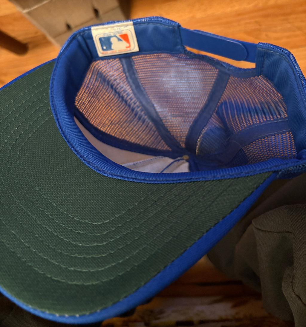 Atlanta Braves Trucker Snapback Mesh Cap Blue Red Baseball Hat