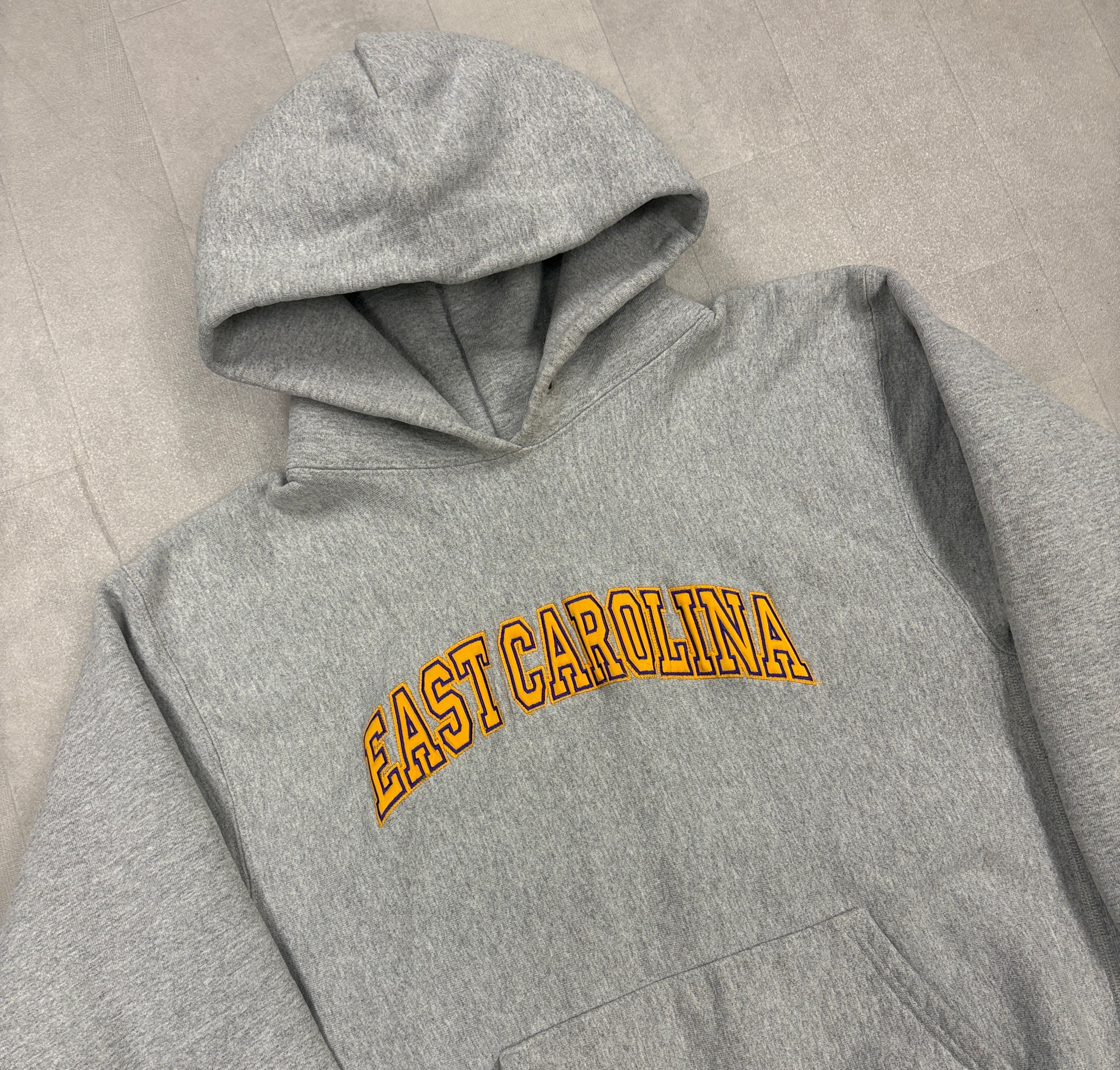 Vintage East Carolina Spell Out Hoodie - MEDIUM