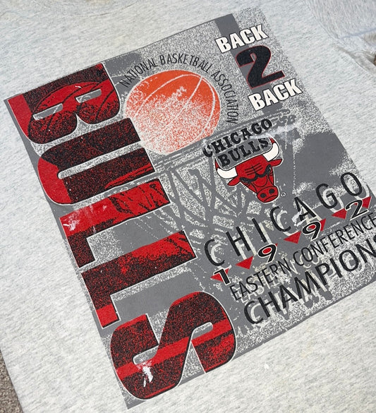 Vintage Chicago Bulls Logo 7 1992 Champion Tee - LARGE
