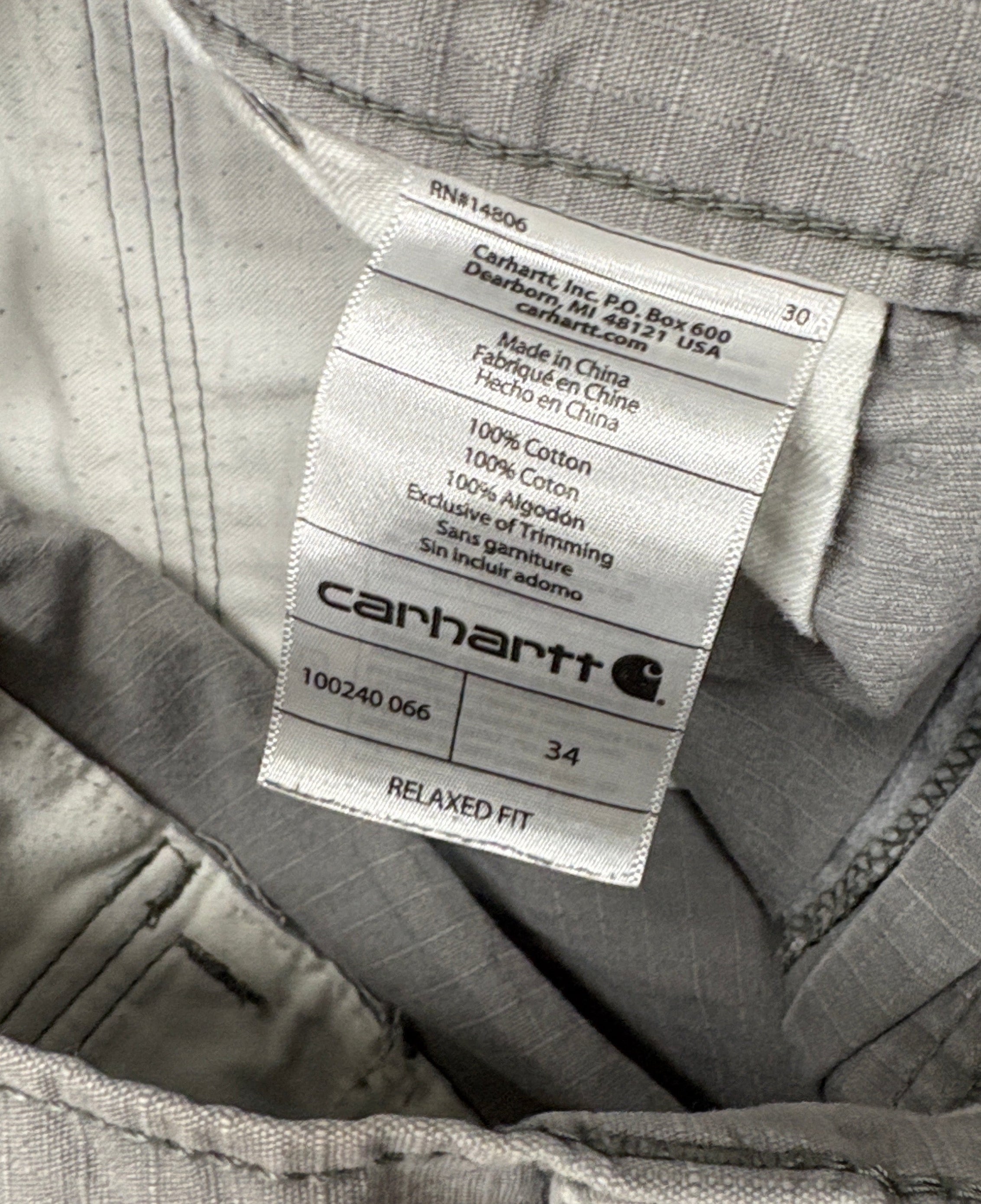 Carhartt Carpenter Gray Shorts - SZ 34