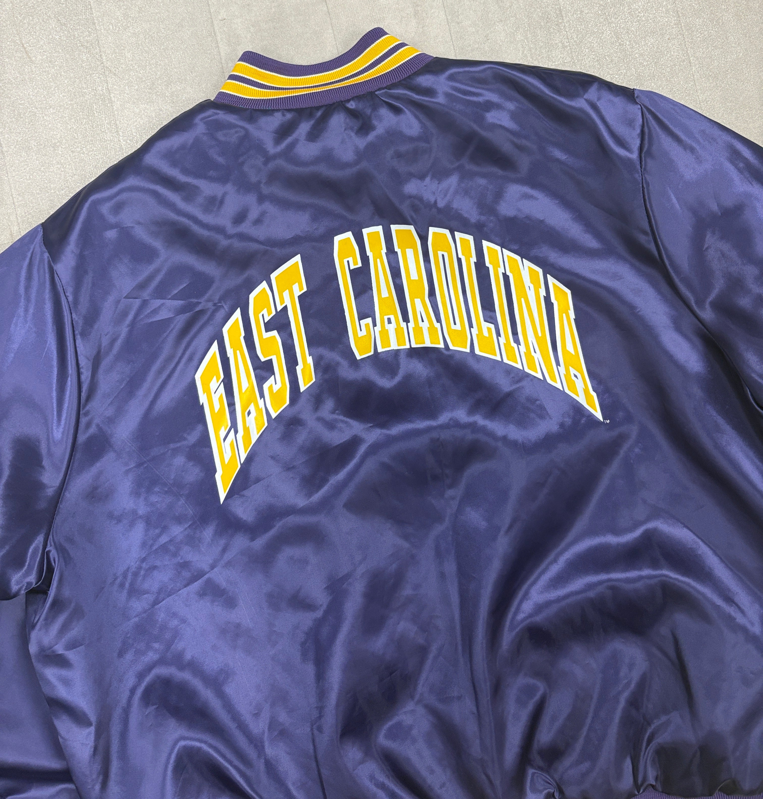 Vintage 1980’s East Carolina Pirates Locker Line Satin Jacket - LARGE