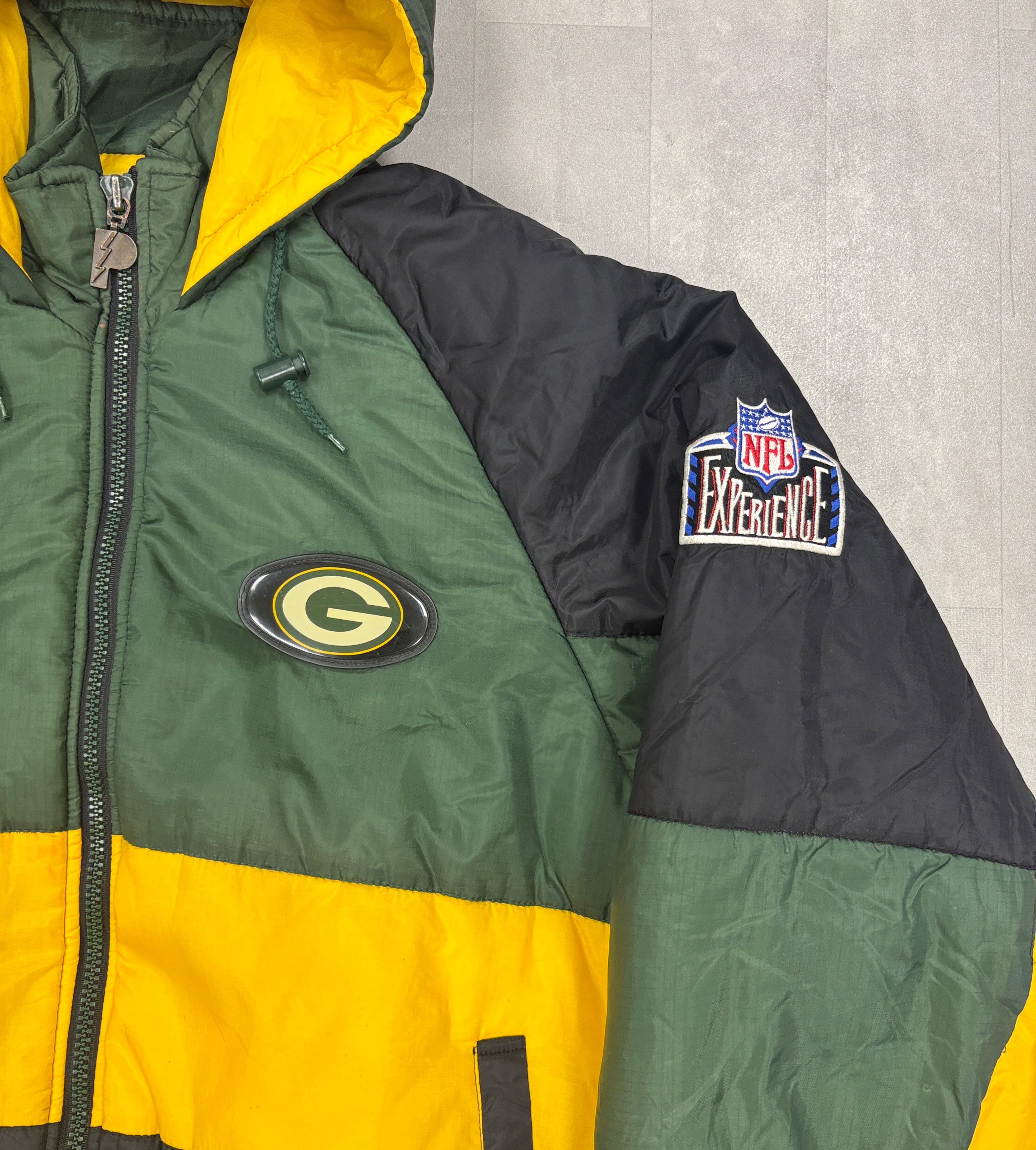 Vintage 1990s Green Bay Packers Pro Player Puffer Jacket NFL - XL