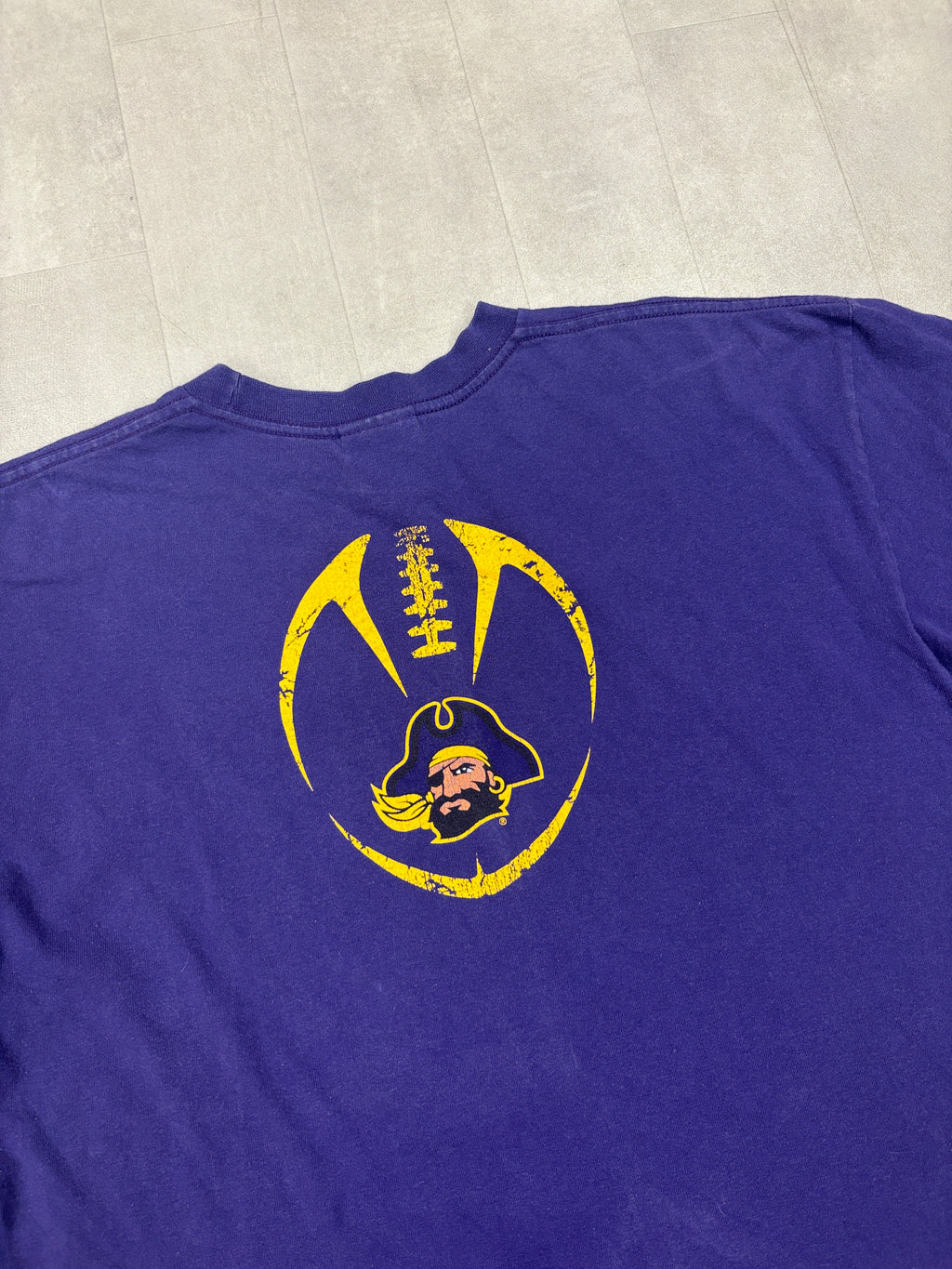 Y2K Nike X ECU Pirates Football Tee - XL