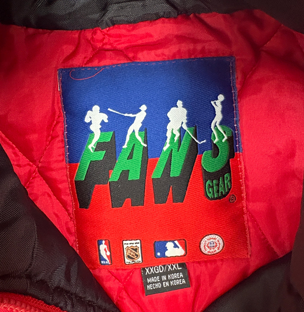 Vintage Chicago Bulls Embroidered Puffer Jacket - XXL