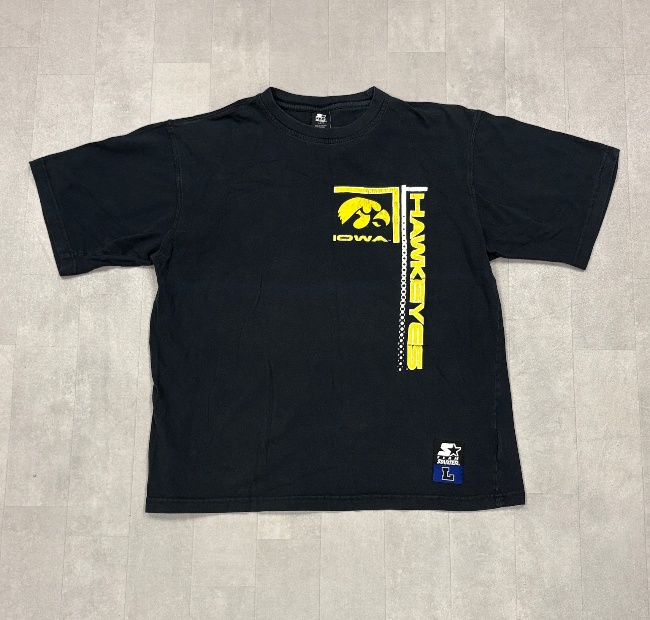 Vintage Iowa Hawkeyes Collegiate Starter Tee - LARGE