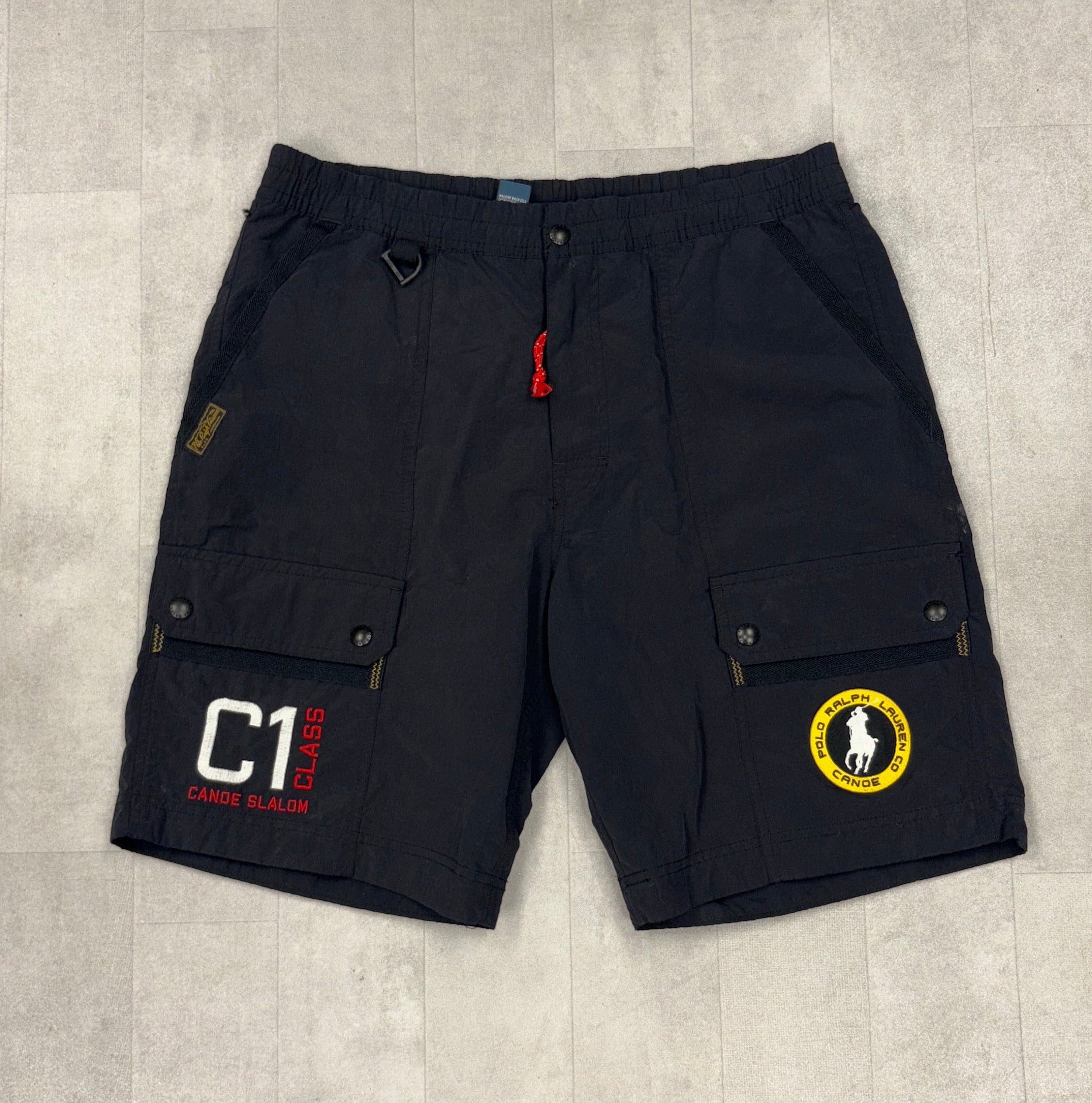 Vintage Polo Ralph Lauren Canoe Slalom C1 Mens Swim Shorts - MEDIUM