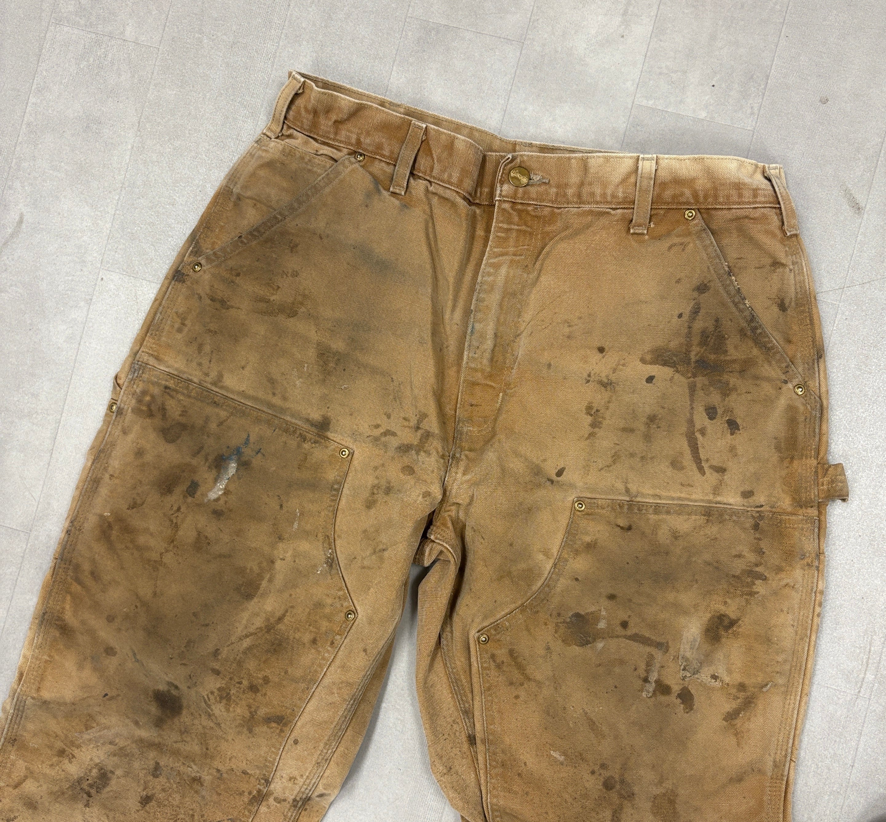 Vintage Double Knee Carhartt Canvas Pants - 36x30
