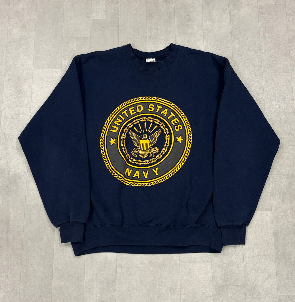 Vintage Reflective United States Navy Crewneck Sweater - XL
