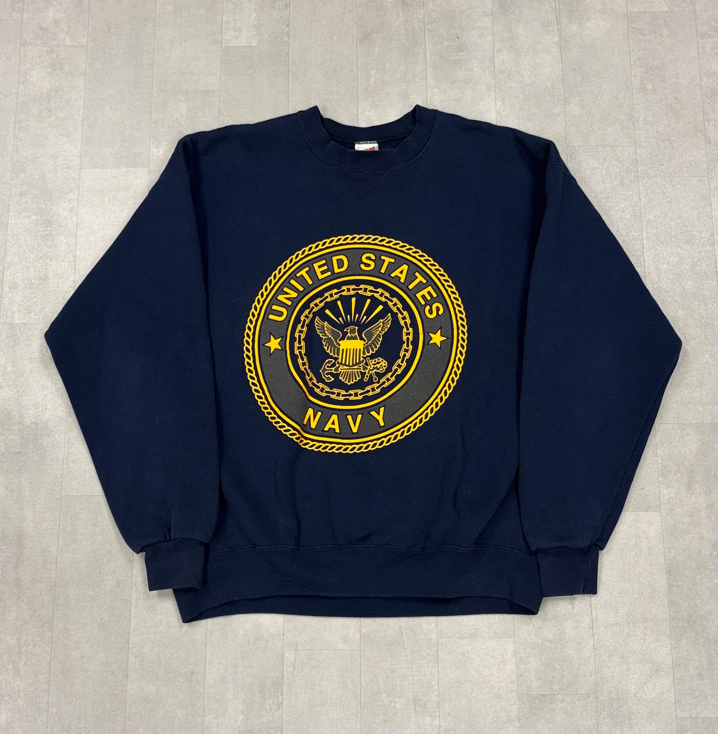 Vintage Reflective United States Navy Crewneck Sweater - XL