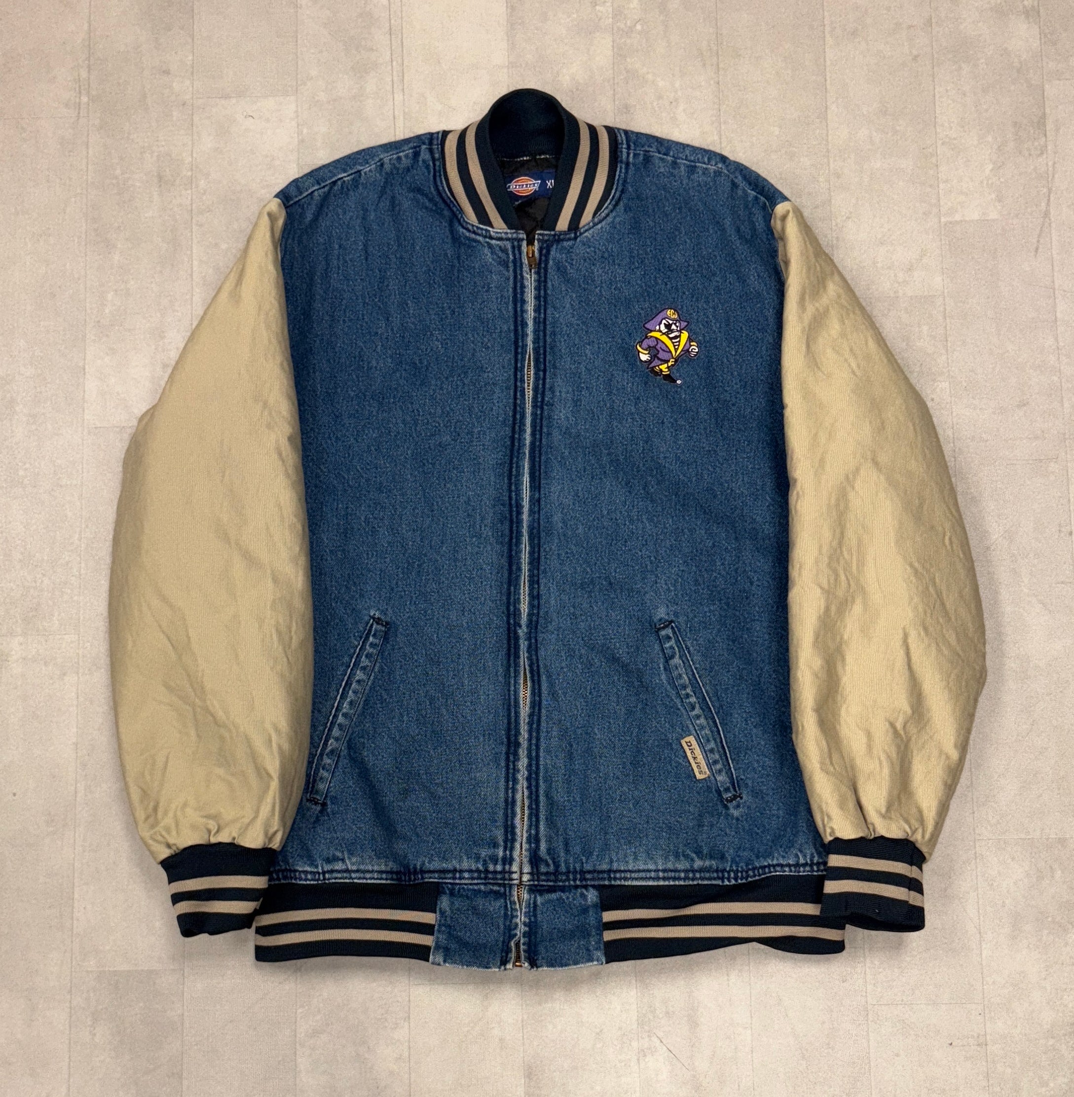 Vintage ECU Pirates Dickies Full Zip Jean Jacket - XL