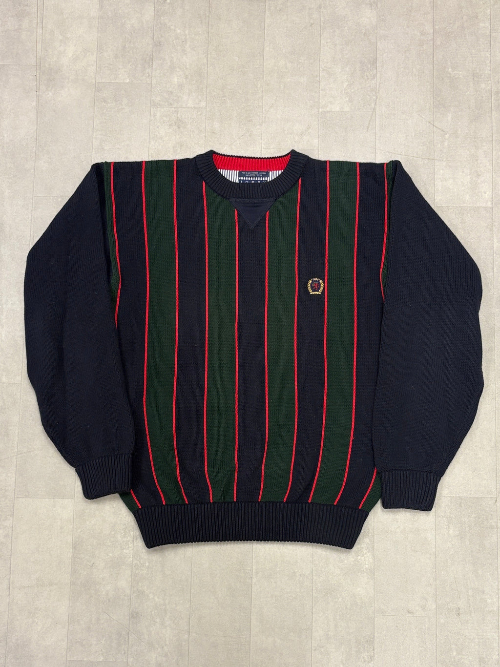 Vintage Tommy Hilfiger Striped 90s Crewneck Sweater
