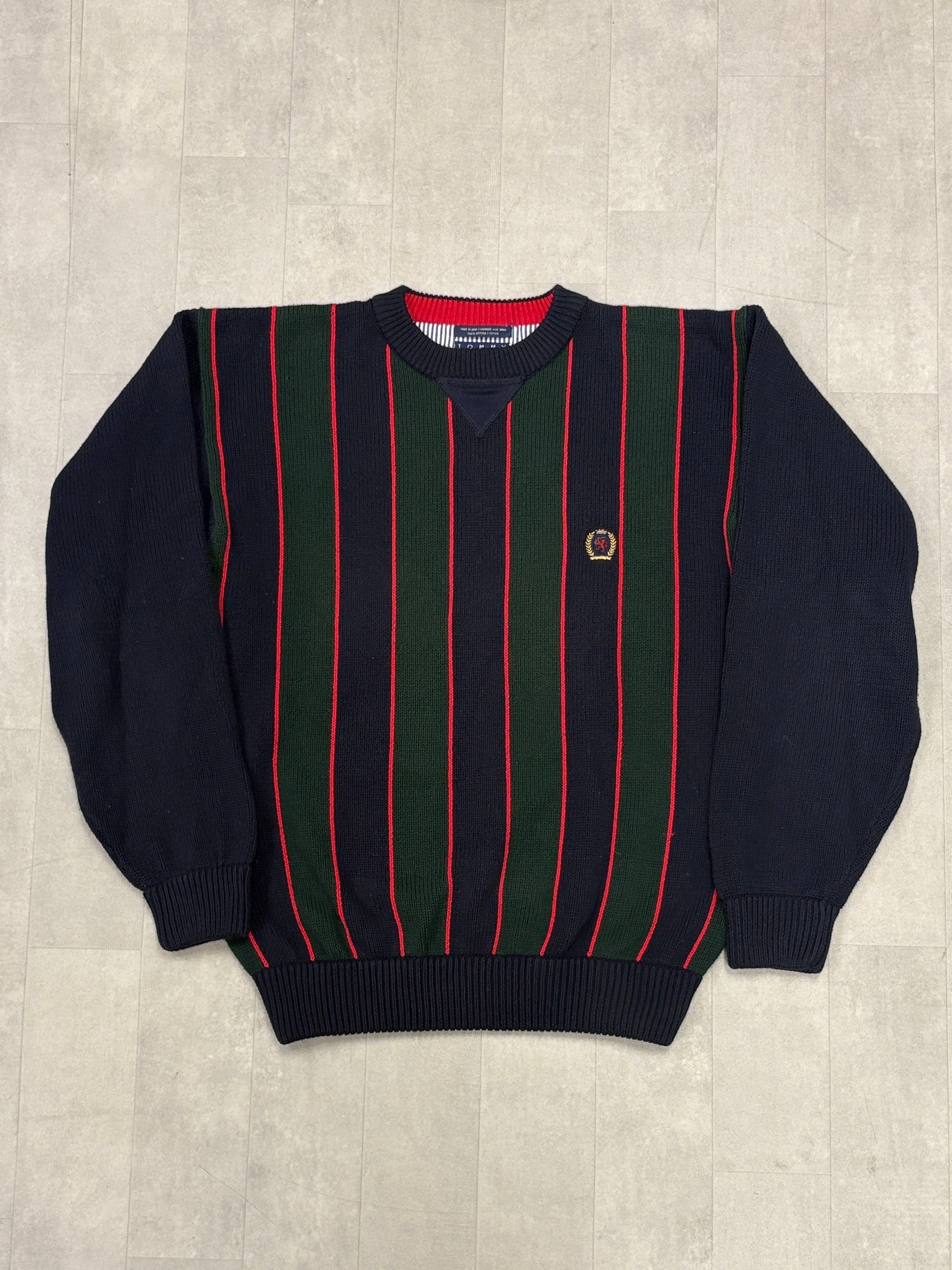 Vintage Tommy Hilfiger Striped 90s Crewneck Sweater