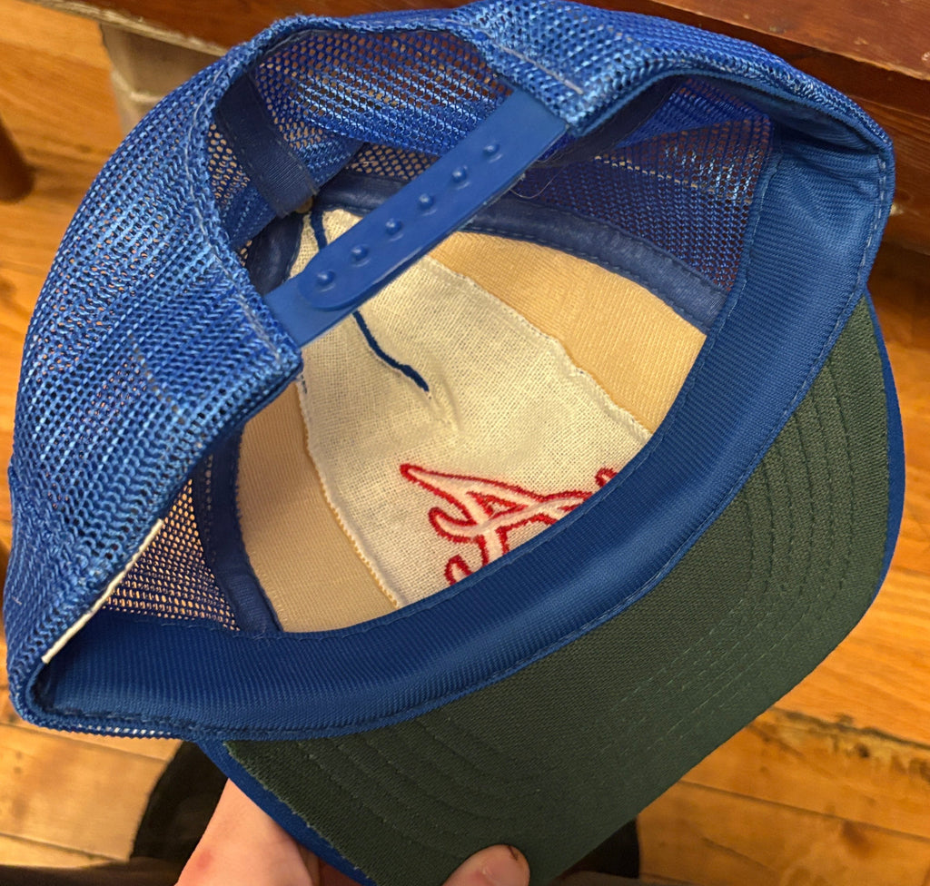 Atlanta Braves Trucker Snapback Mesh Cap Blue Red Baseball Hat