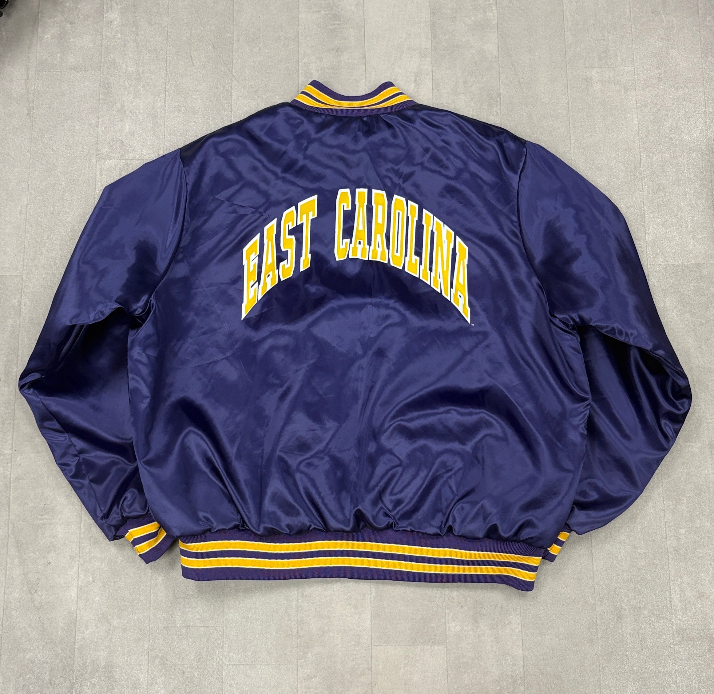 Vintage 1980’s East Carolina Pirates Locker Line Satin Jacket - LARGE