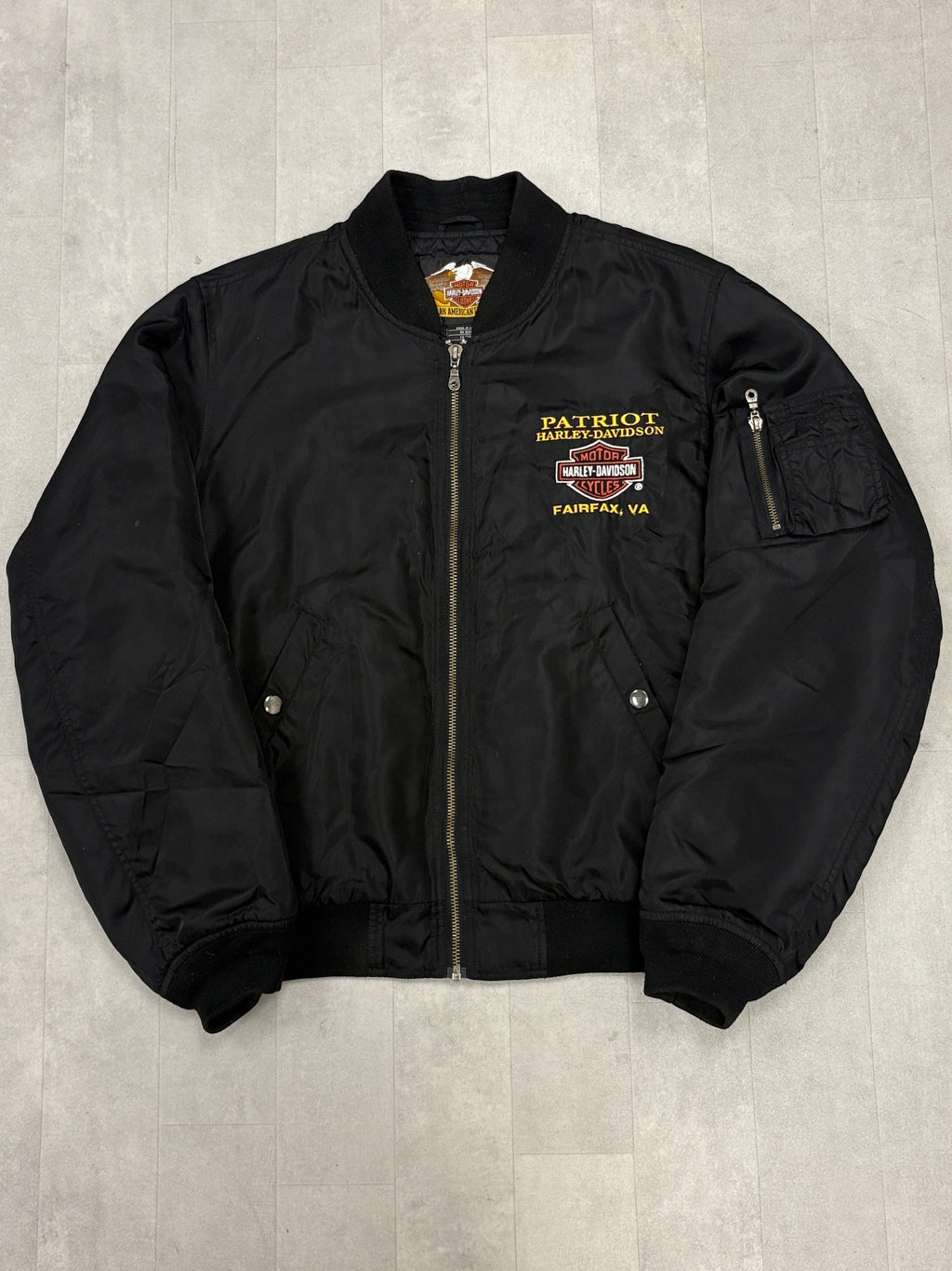 Vintage Harley Davidson Fairfax Virginia Bomber Jacket