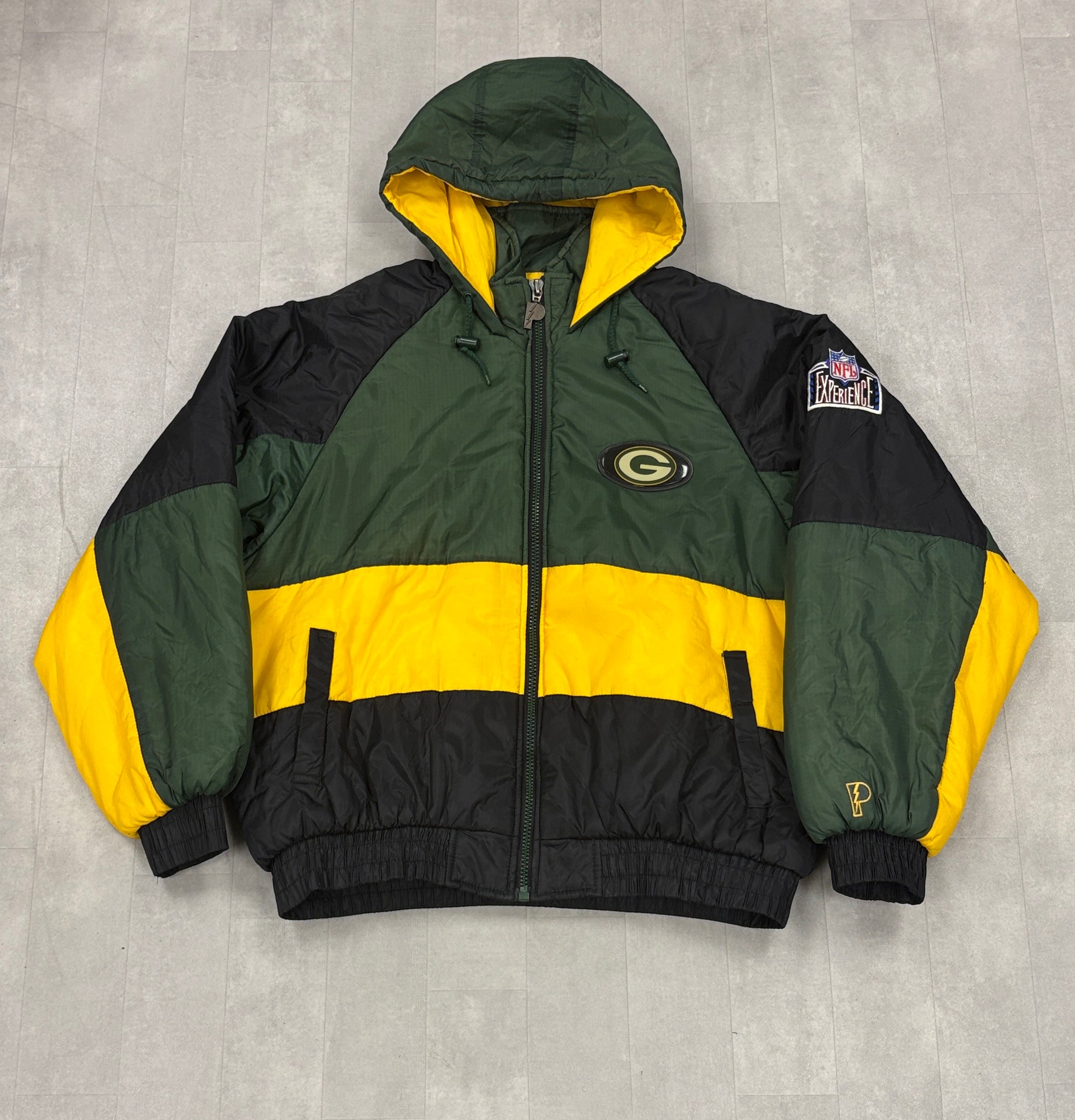 Vintage 1990s Green Bay Packers Pro Player Puffer Jacket NFL - XL