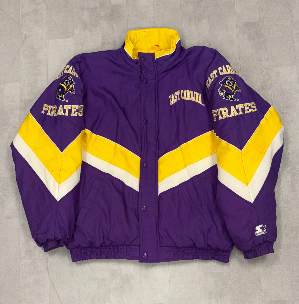 Vintage East Carolina Pirates Starter Puffer Jacket - XL