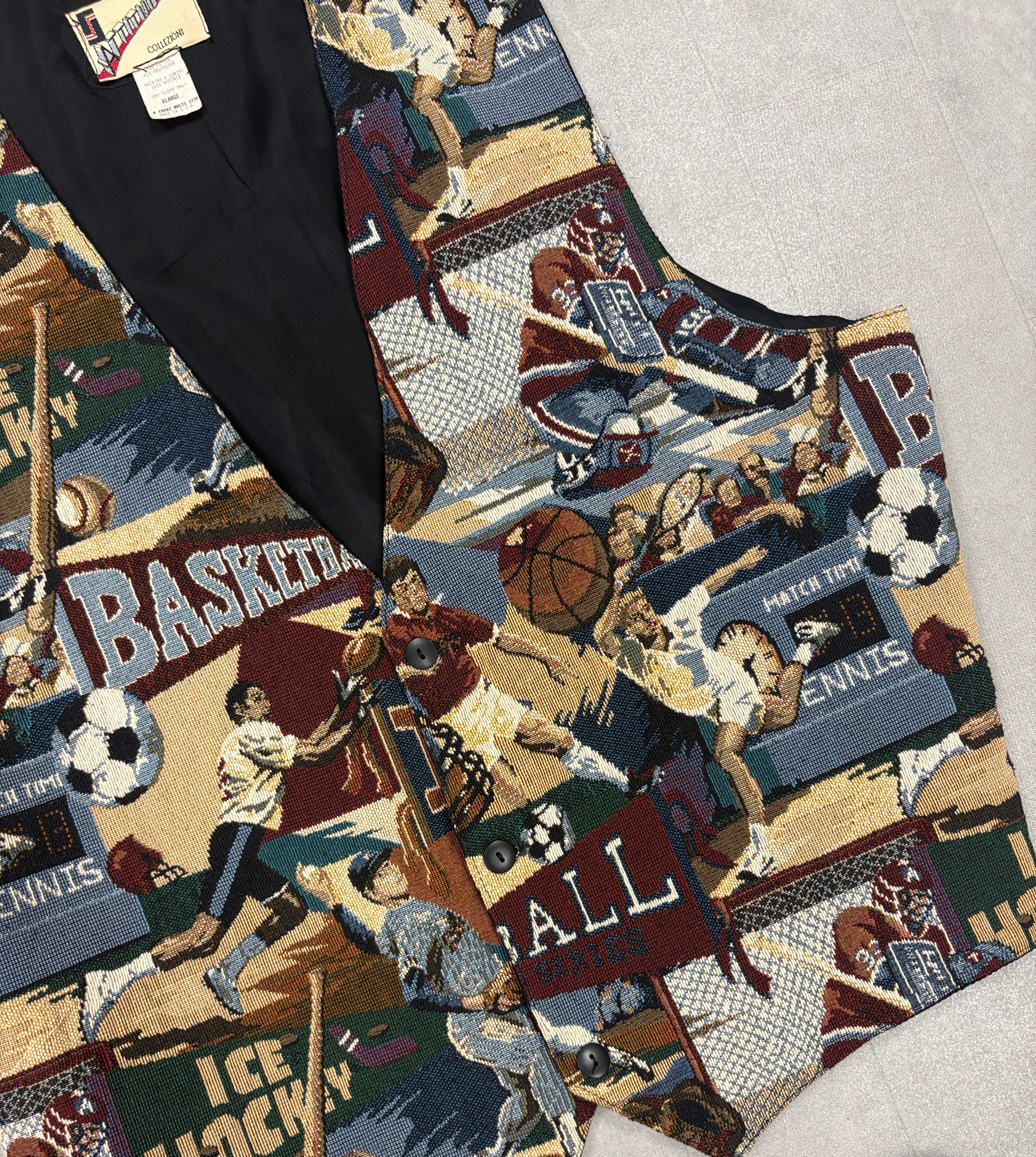 Vintage Sports Themed Vest - XL
