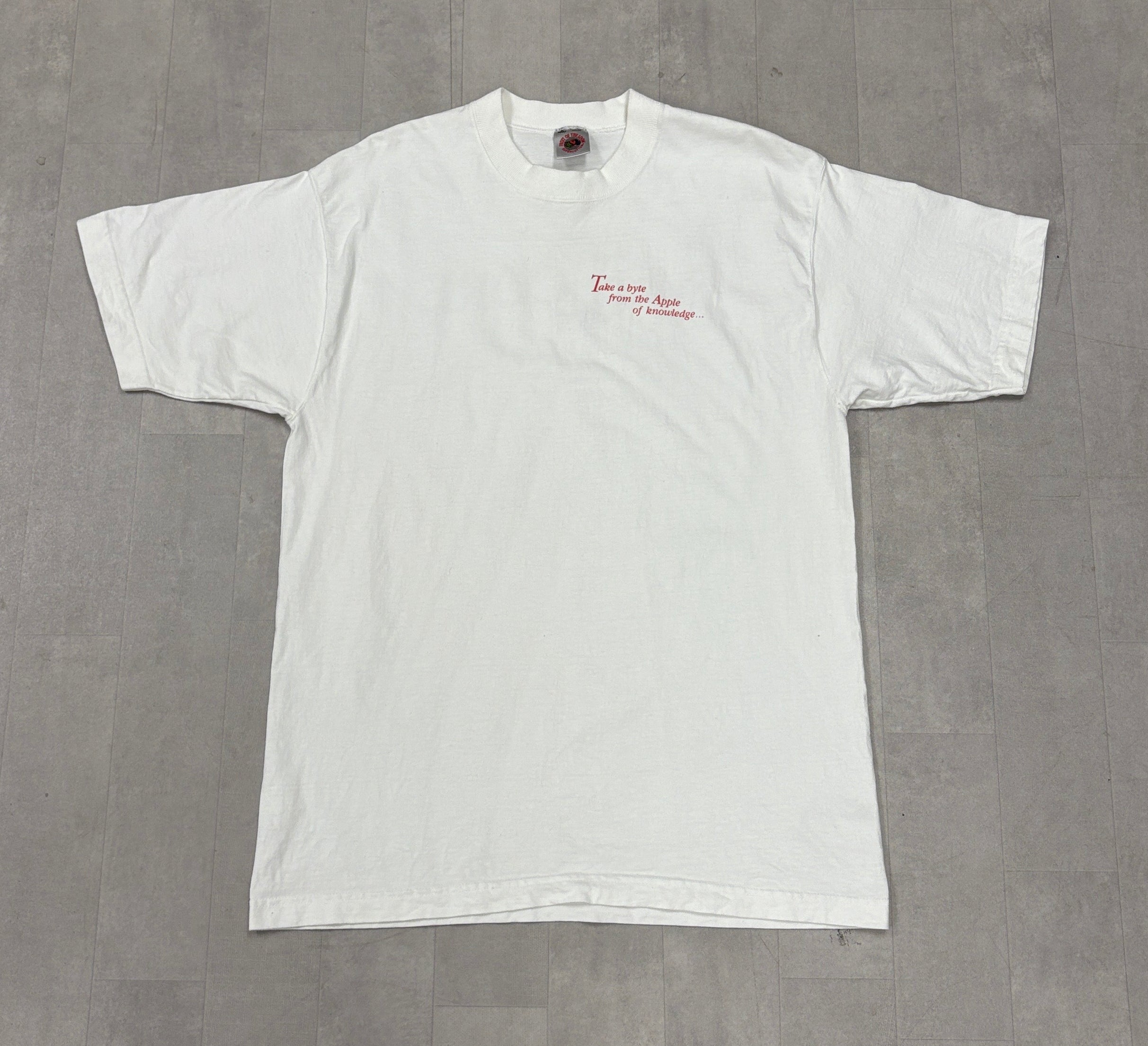 Vintage Mac Core Apple “Take a Bite from the Apple of Knowledge” Tee - LARGE