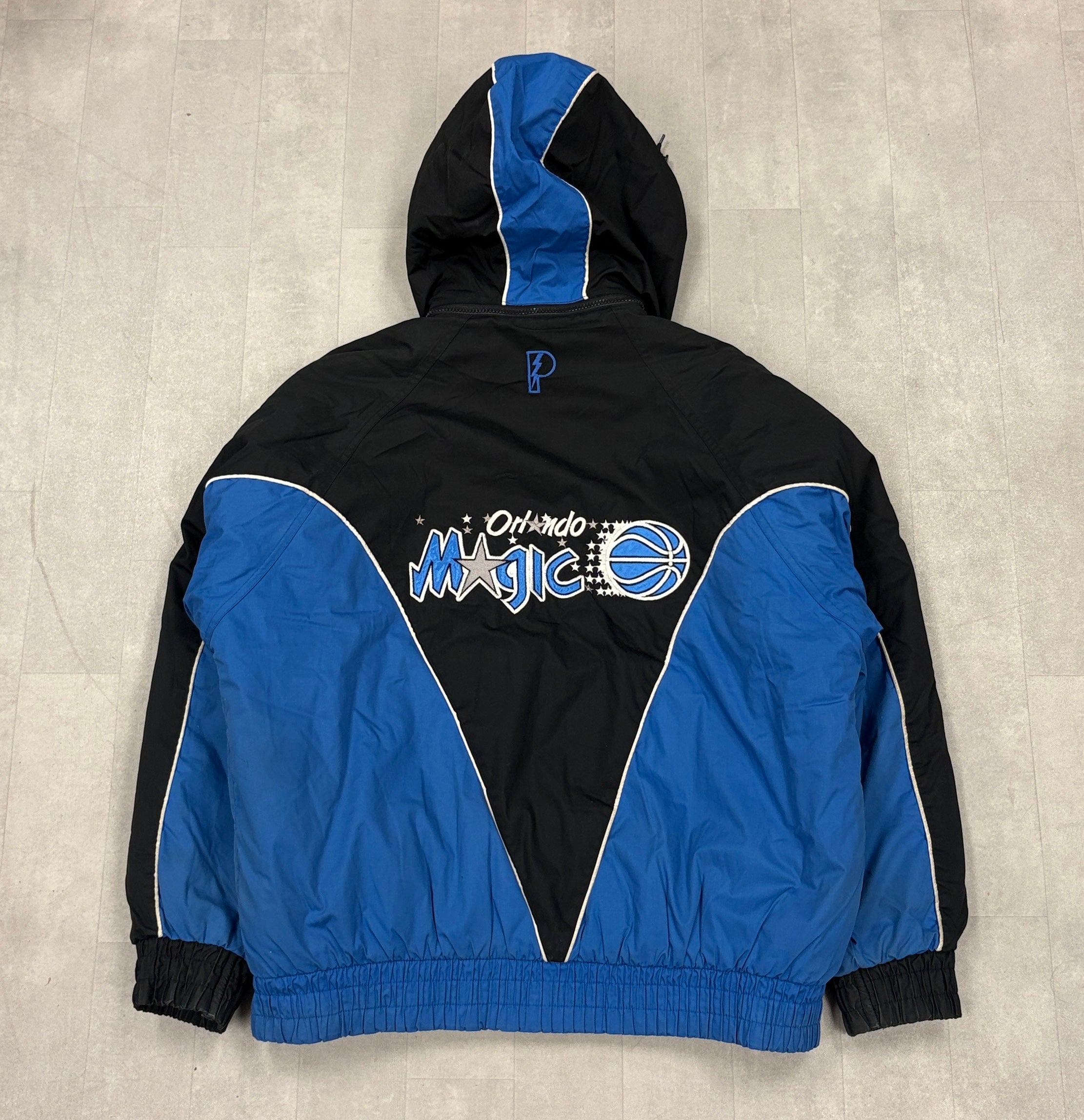 Vintage Orlando Magic Pro Player Embroidered Puffer Jacket - LARGE